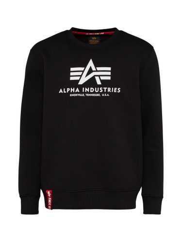 ALPHA INDUSTRIES Tréning póló  fekete / fehér