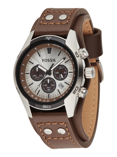 FOSSIL Analóg órák 'Coachman'  sötét barna / antracit / ezüst