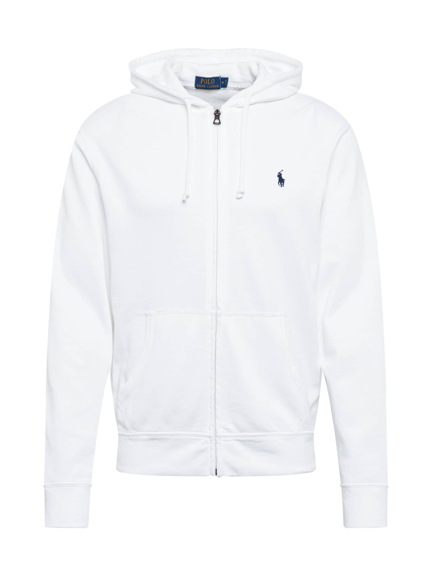 Polo Ralph Lauren Tréning dzseki 'LSFZHOODM12-LONG SLEEVE-KNIT'  fehér