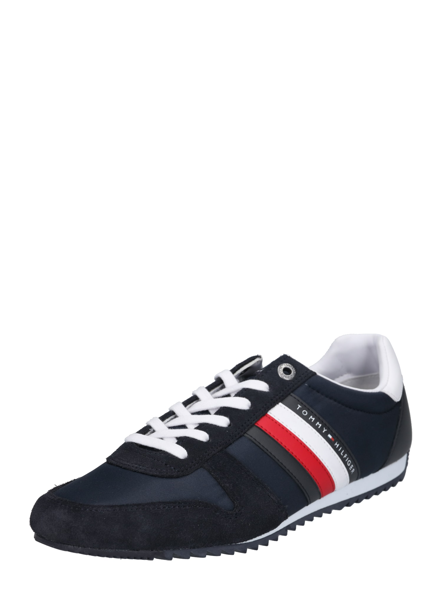 TOMMY HILFIGER Rövid szárú edzőcipők  tengerészkék / fehér / piros