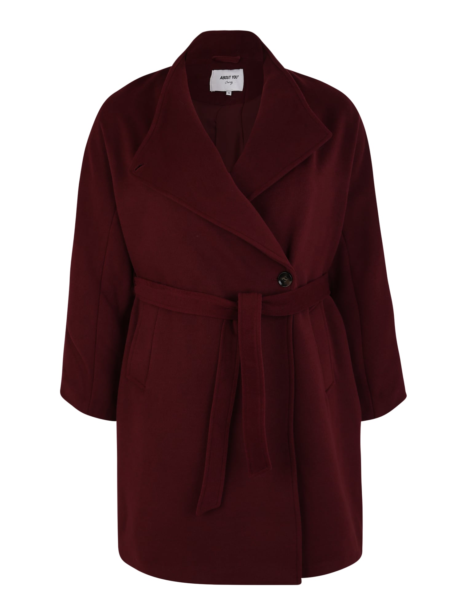 ABOUT YOU Curvy Átmeneti kabátok 'Charis Coat'  burgundi vörös