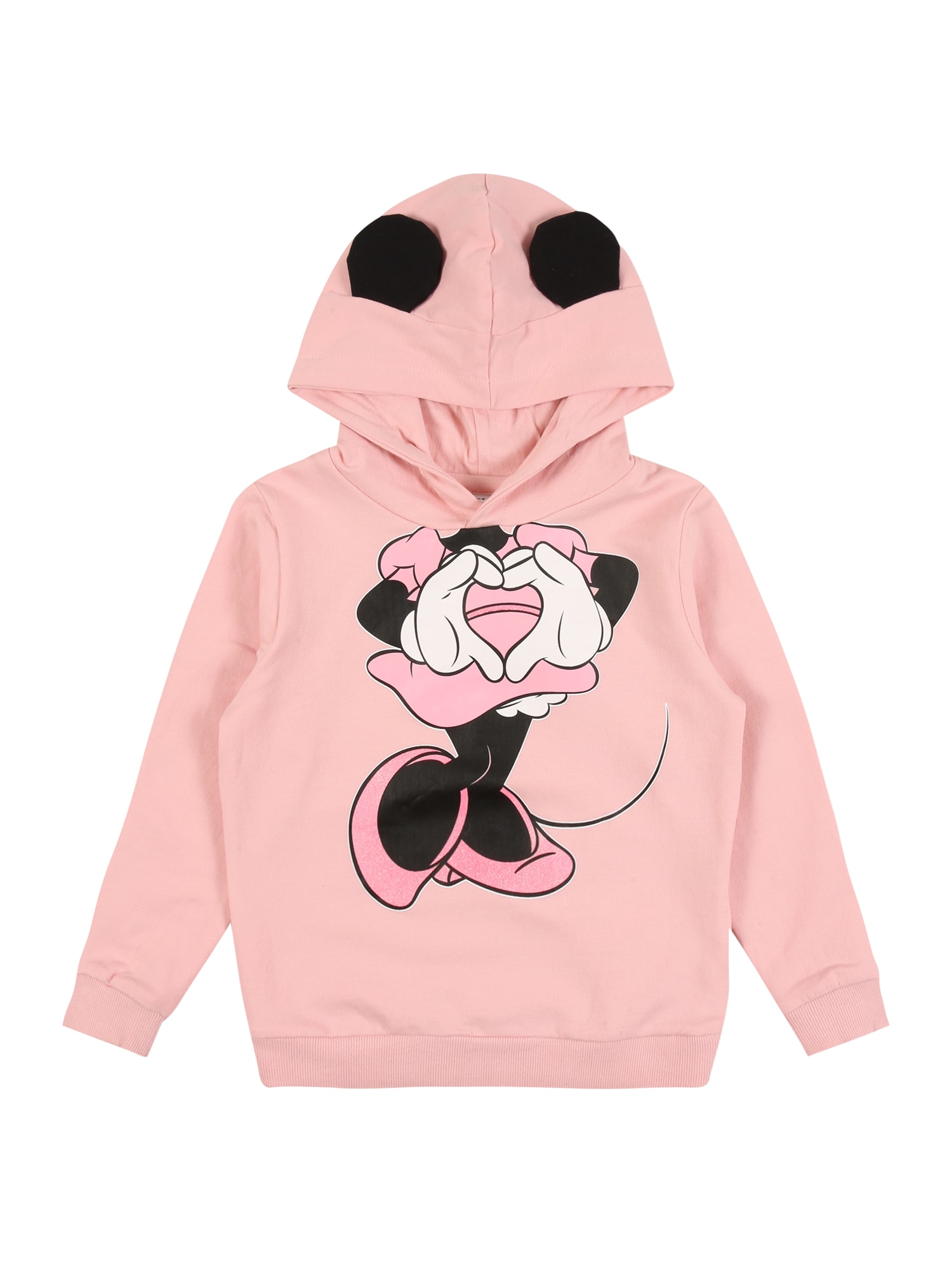 NAME IT Tréning póló 'Minnie'  rózsaszín / fekete / világos-rózsaszín / fehér