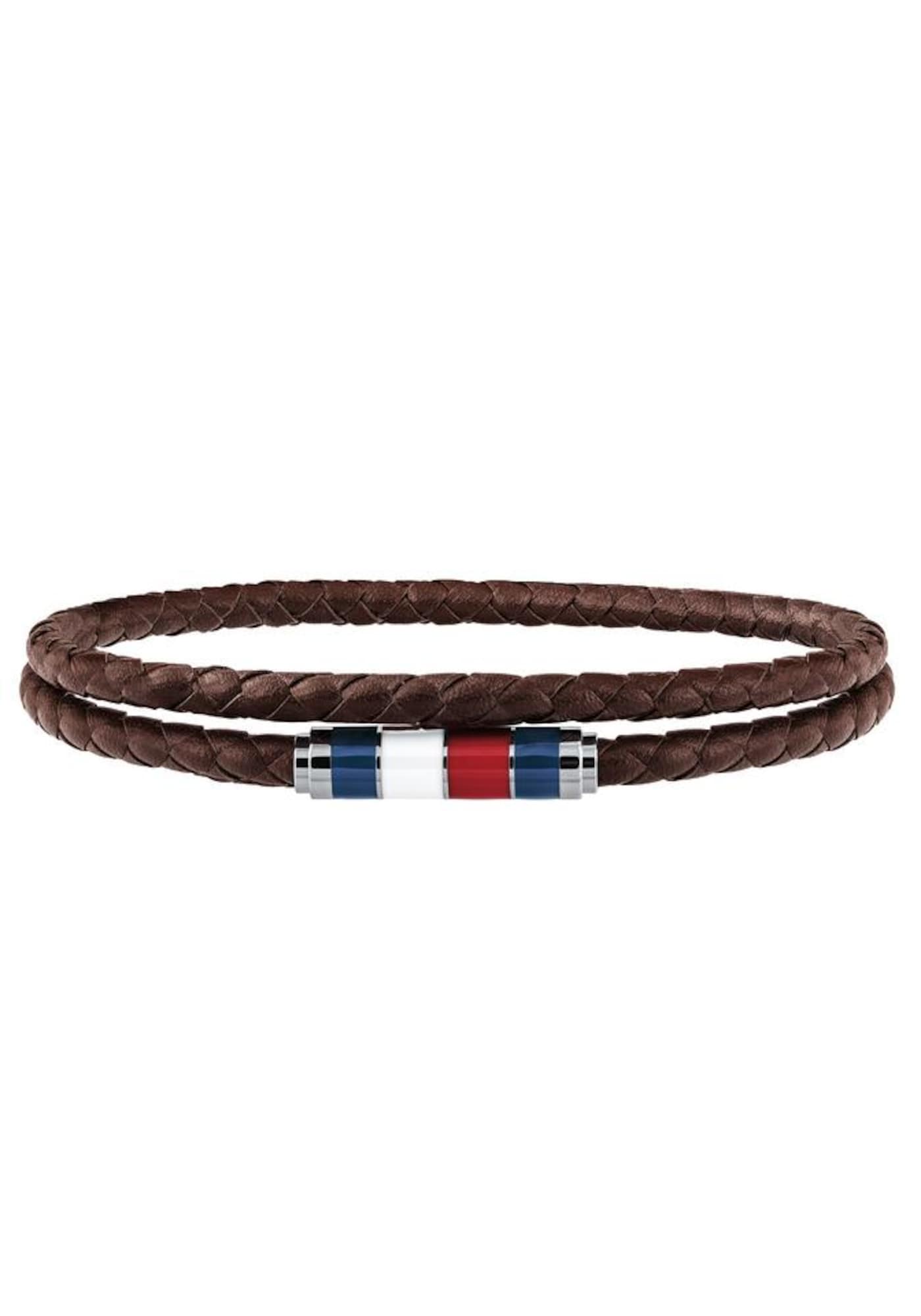TOMMY HILFIGER Karkötő  barna / piros / ezüst / fehér / tengerészkék