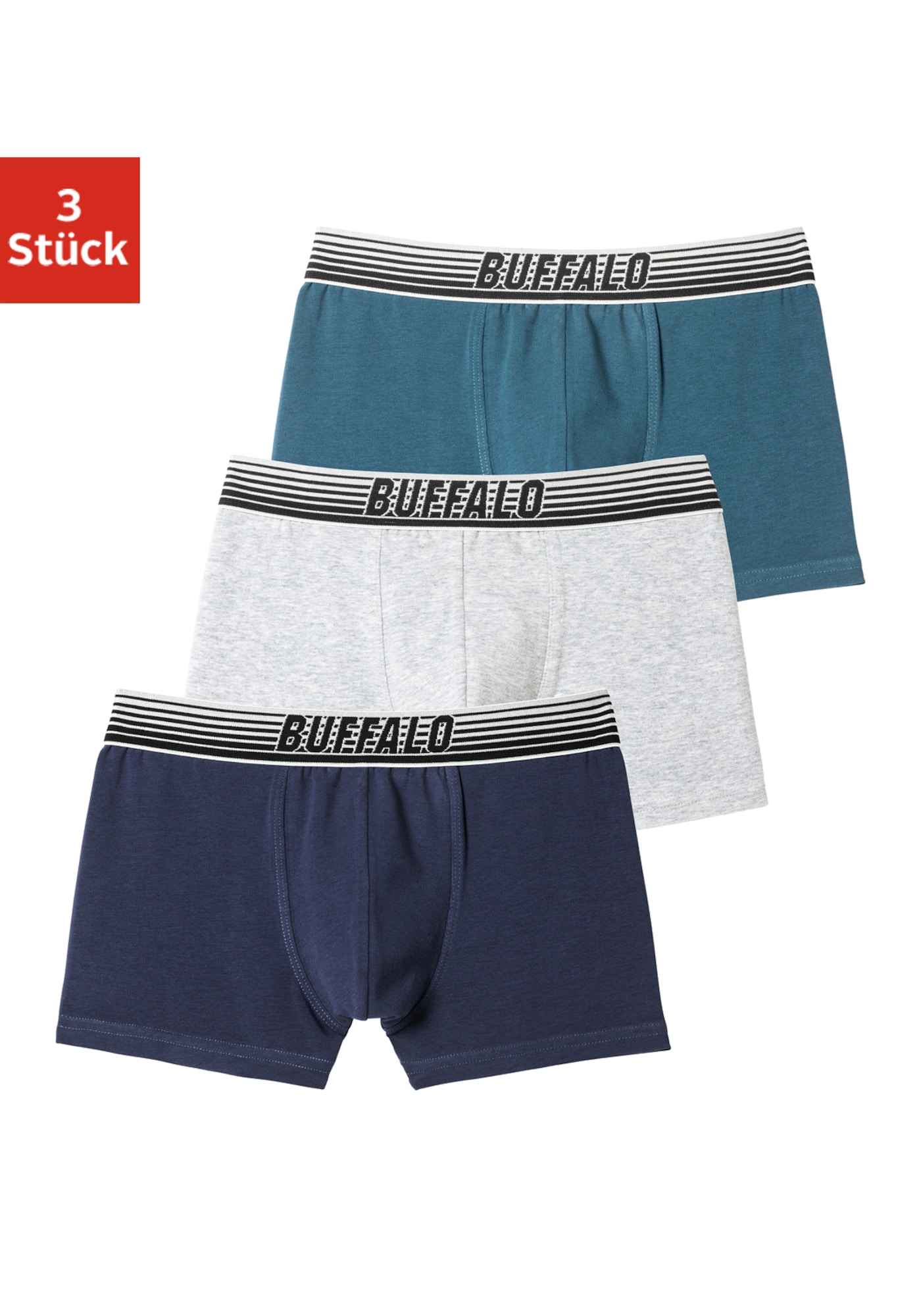 BUFFALO Alsónadrág  kék / fehér / sötétkék