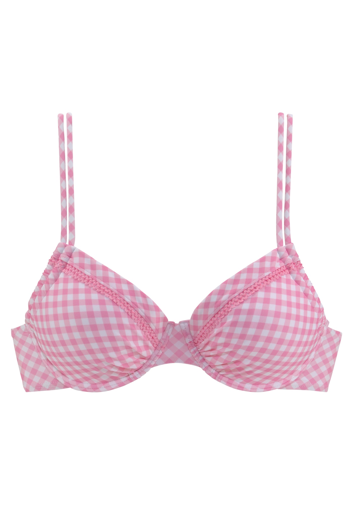 BUFFALO Bikini felső  fehér / rózsaszín
