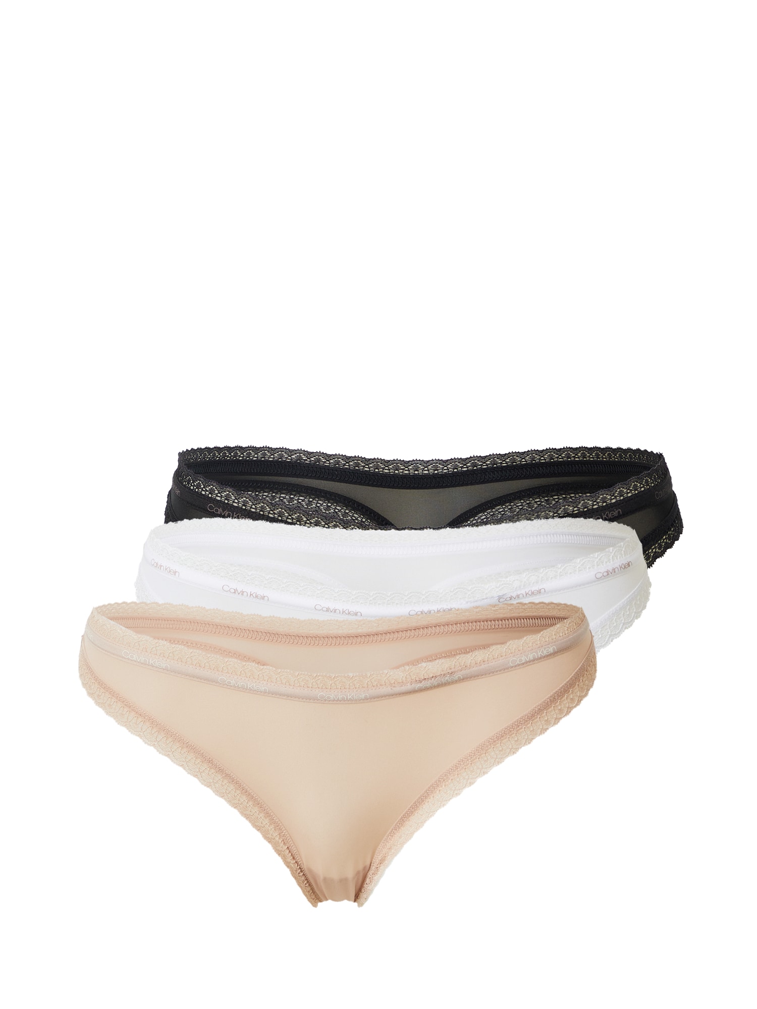 Calvin Klein Underwear String bugyik  bézs / fehér / fekete