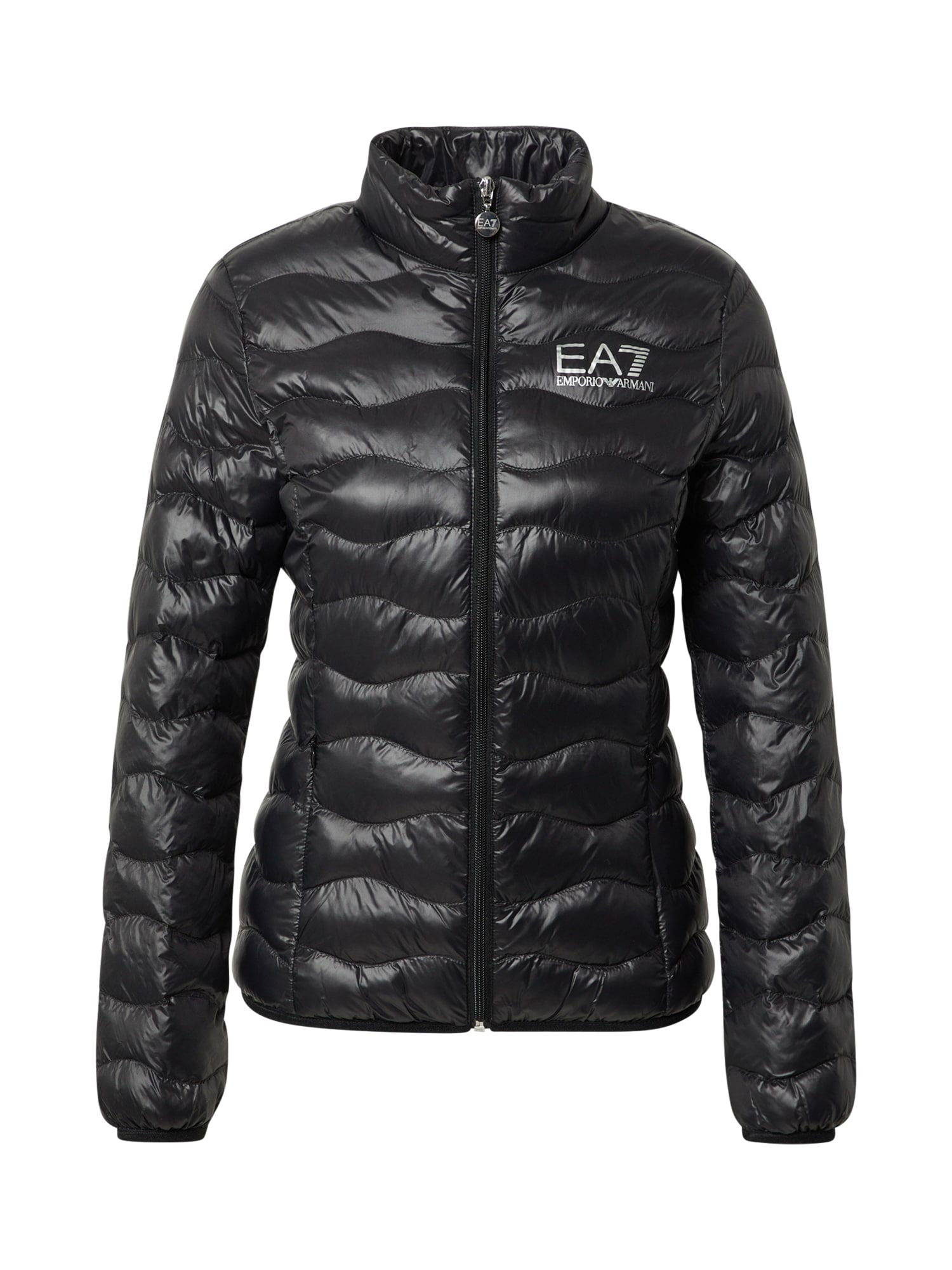 EA7 Emporio Armani Átmeneti dzseki  fekete / ezüst