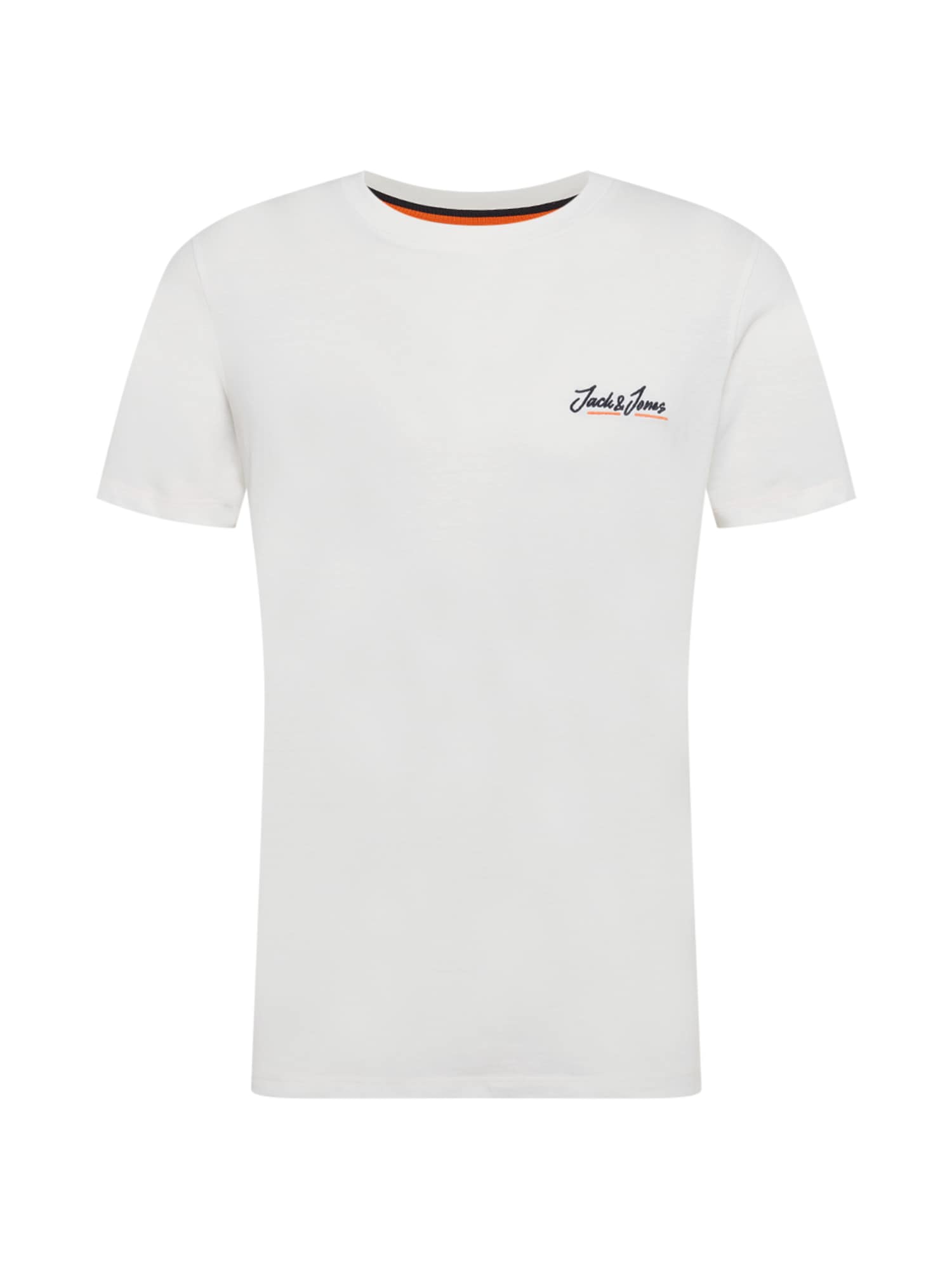 JACK & JONES Póló 'Tons'  természetes fehér / fekete / narancs