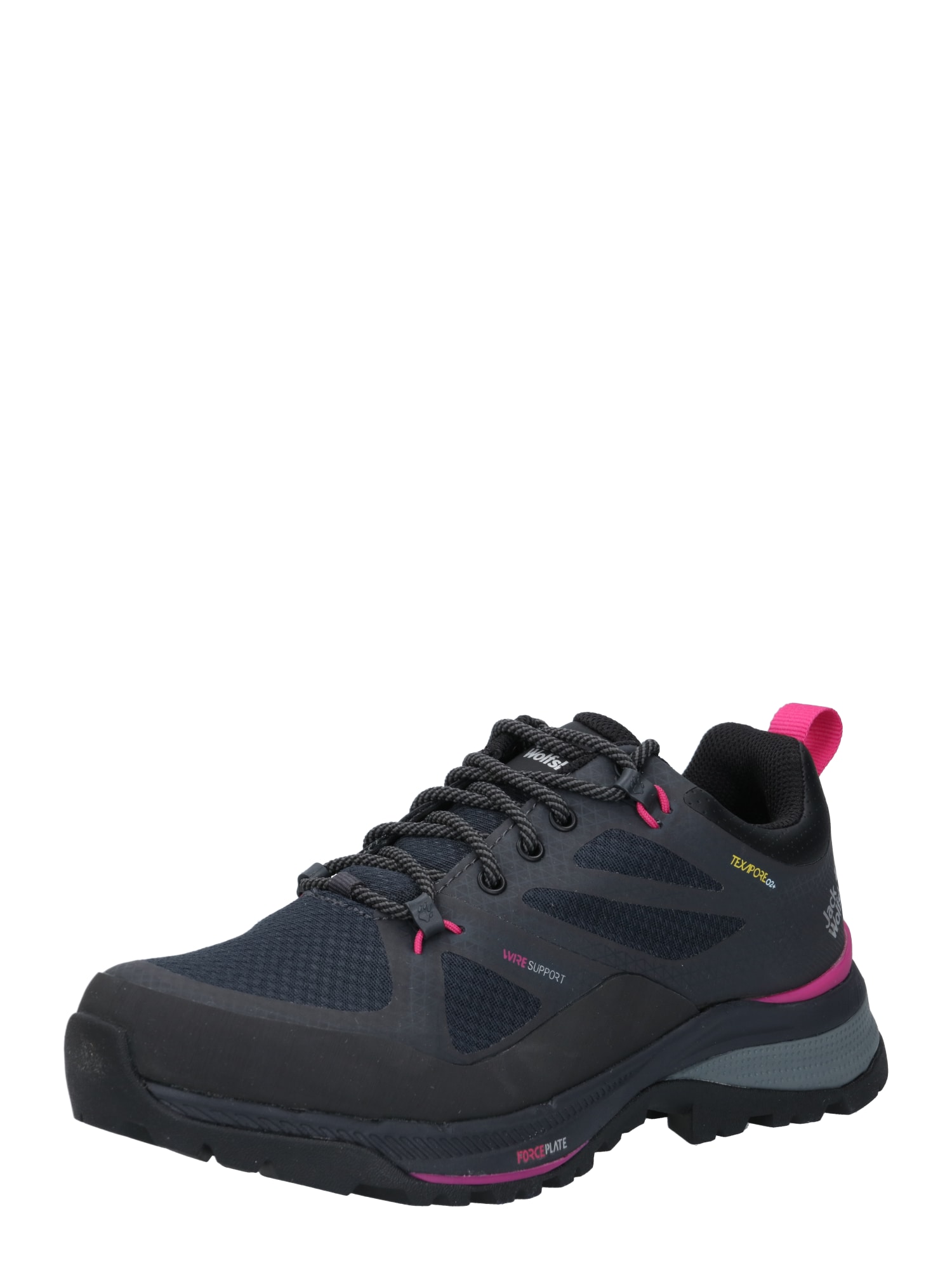 JACK WOLFSKIN Félcipő 'FORCE STRIKER'  fekete / rózsaszín / antracit