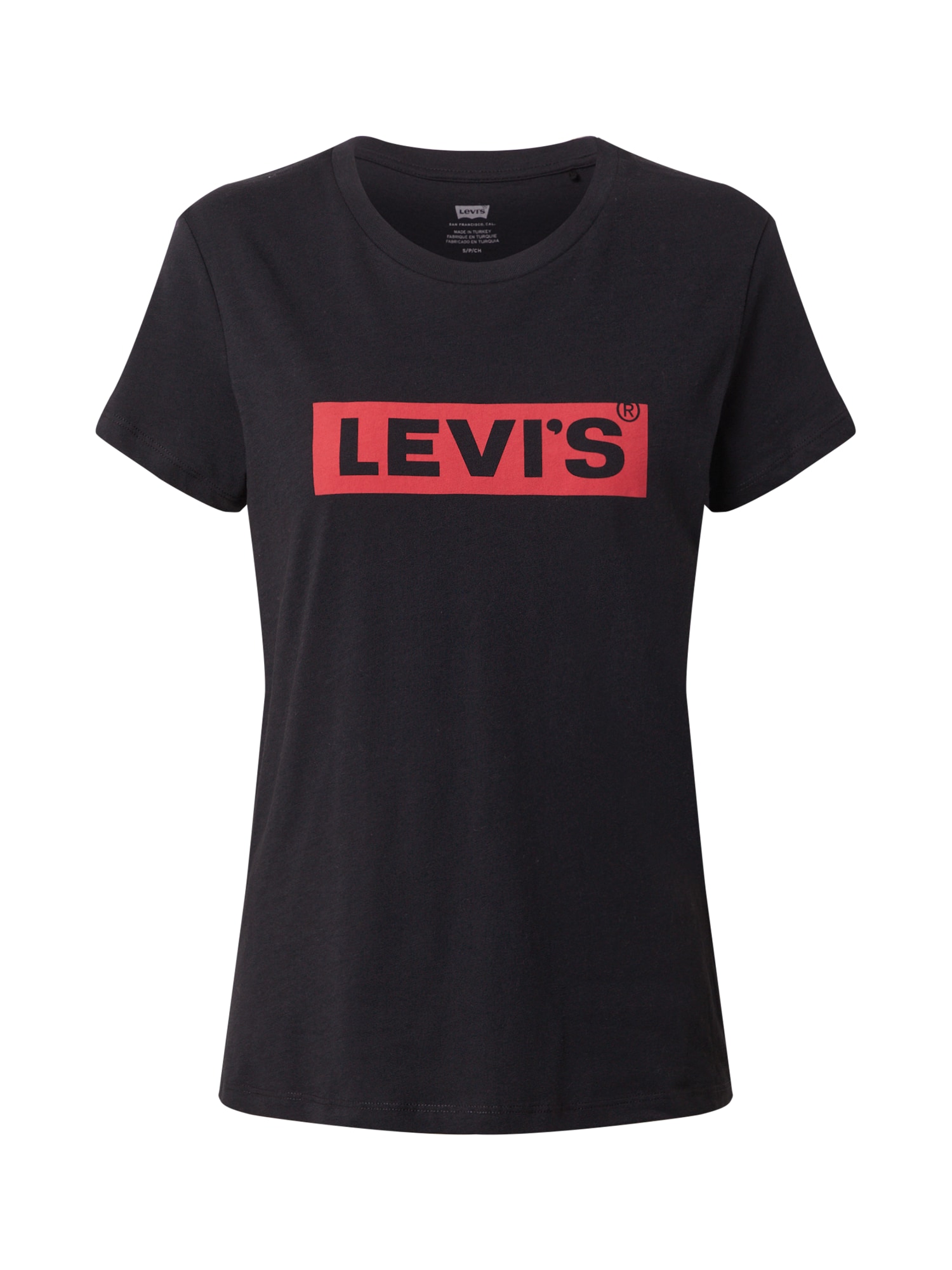 LEVI'S Póló  fekete / piros