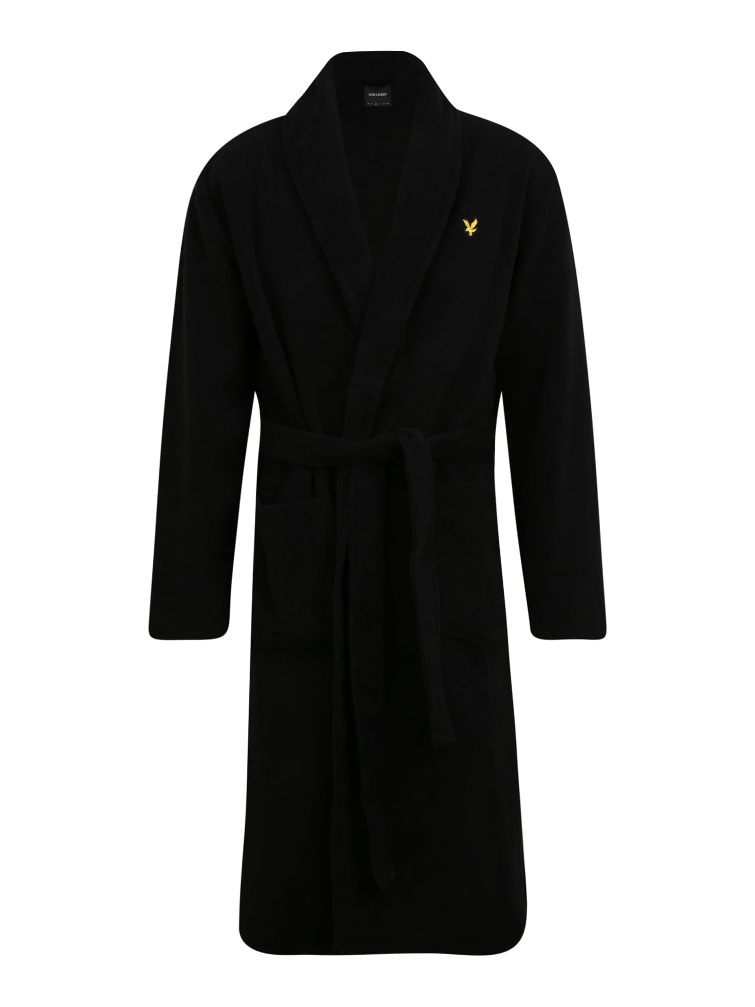Lyle & Scott Hosszú fürdőköpeny  fekete / sárga