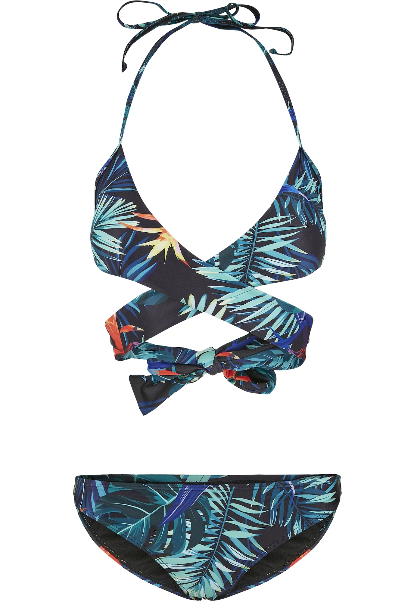 Urban Classics Bikini  fekete / kék / benzin / pasztellzöld / sötét narancssárga