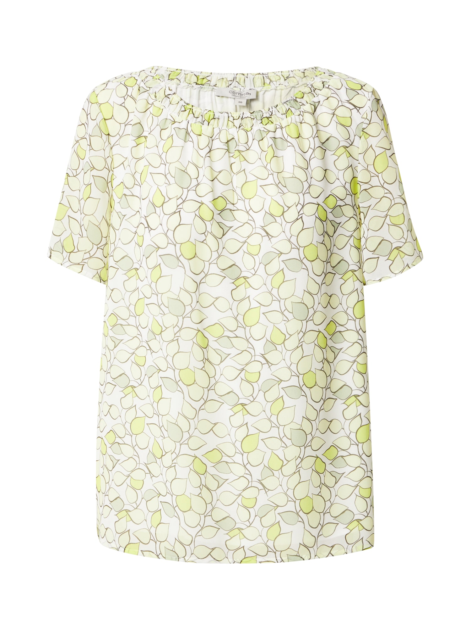 comma casual identity Blúz  világoszöld / nád / piszkosfehér