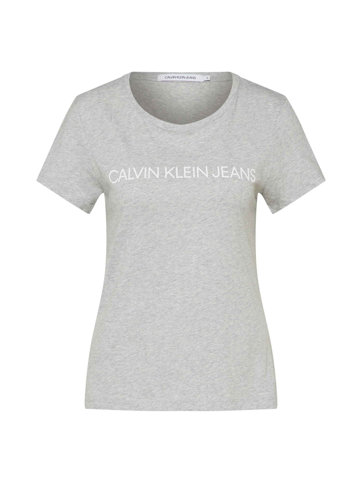 Calvin Klein Jeans Póló 'Institutional'  fehér / szürke melír
