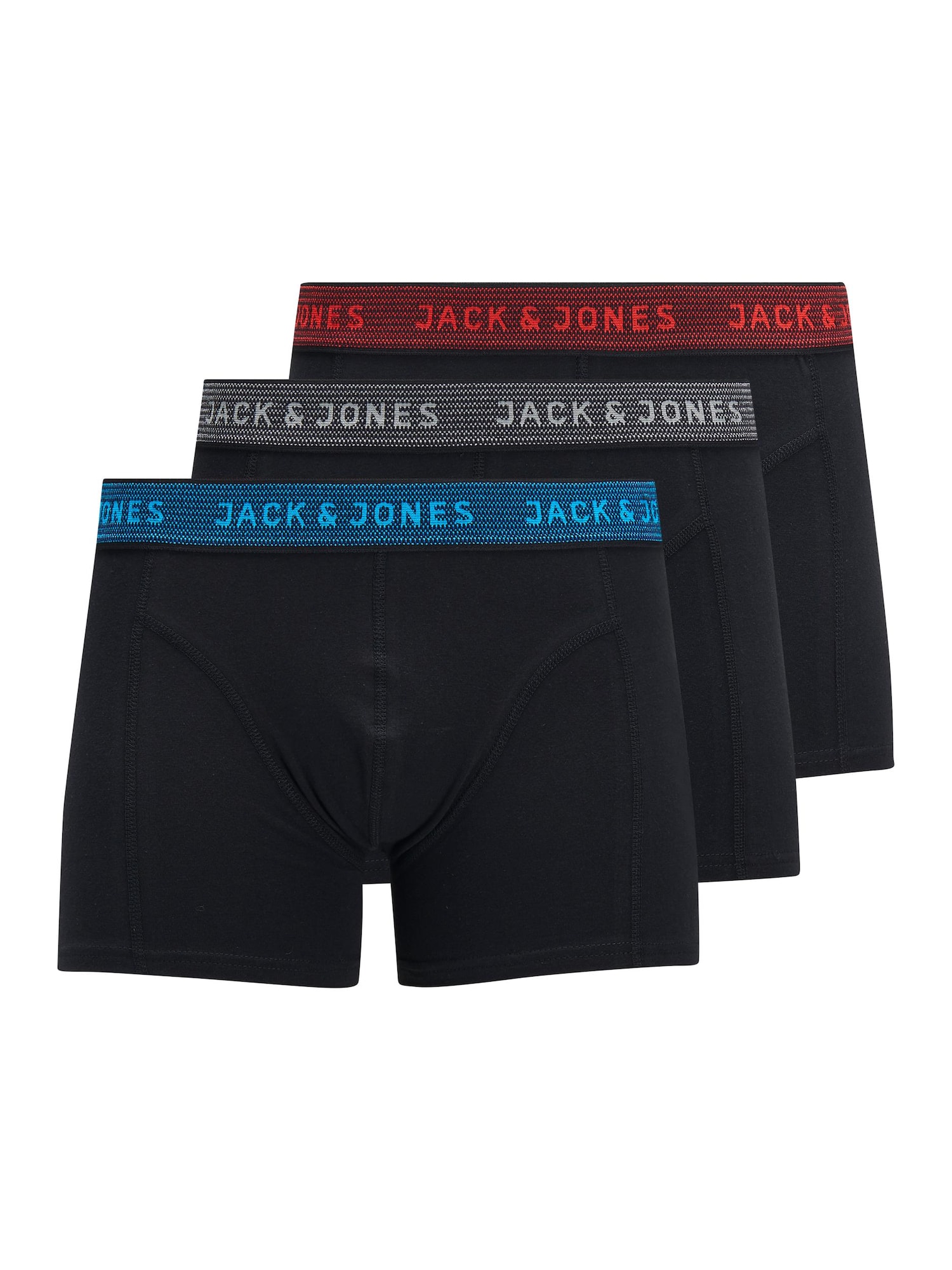 JACK & JONES Boxeralsók  kék / piros / fekete / szürke