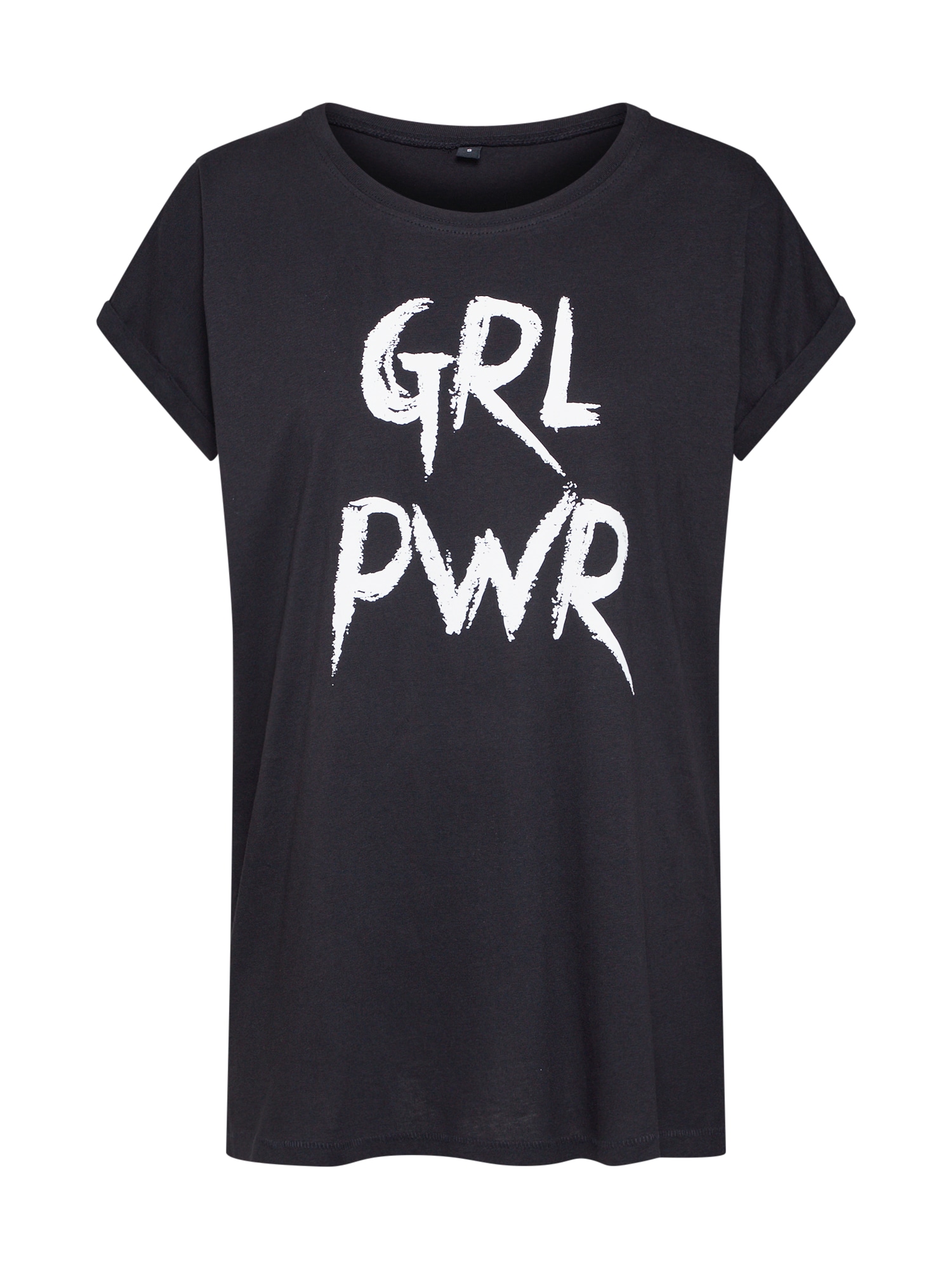 Merchcode Póló 'Grl Pwr'  fekete / fehér