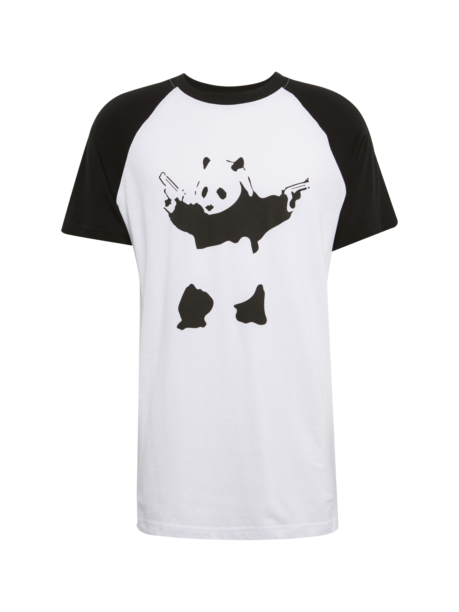 Mister Tee Póló 'Banksy Panda'  fekete / fehér