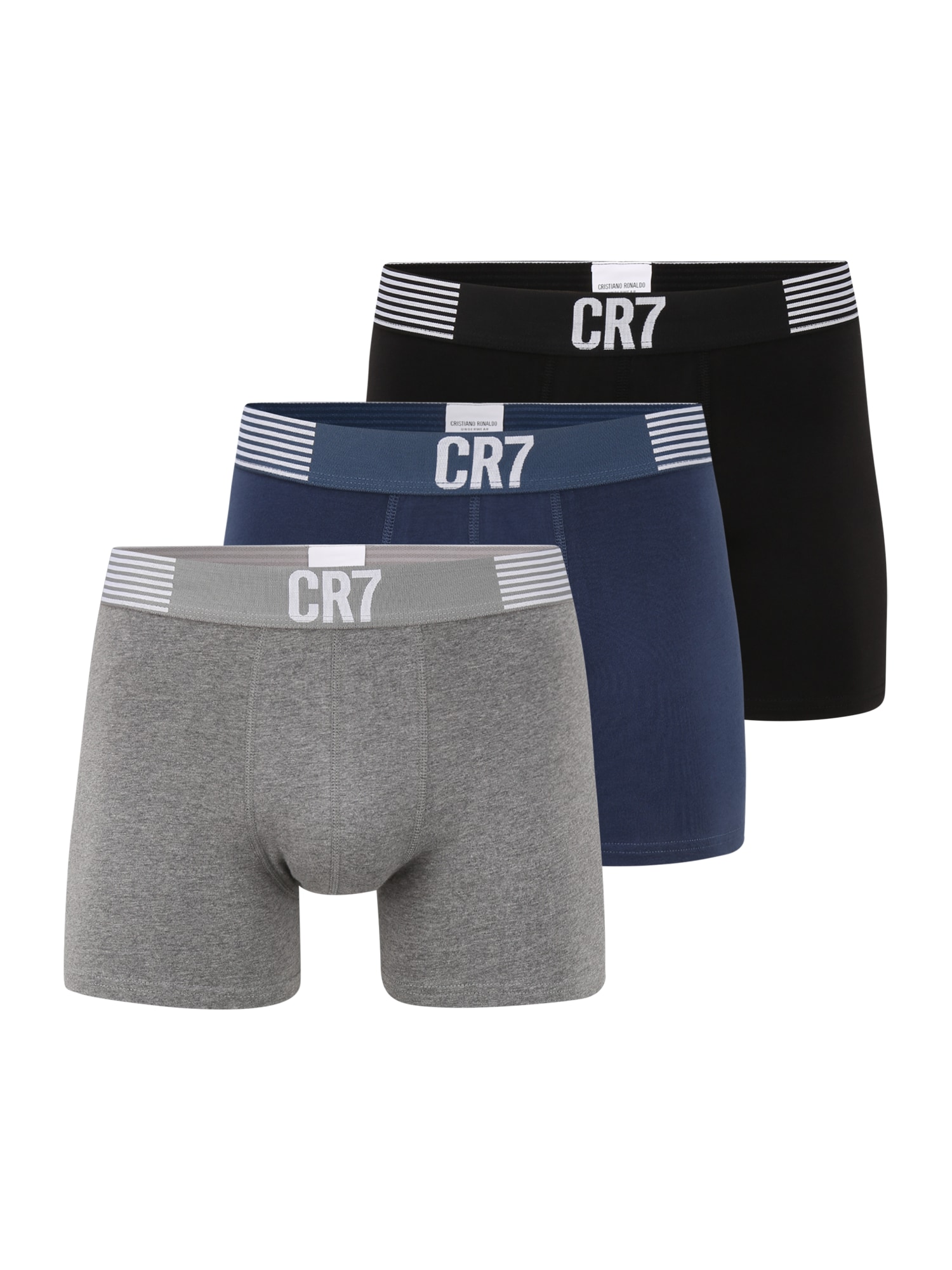 CR7 - Cristiano Ronaldo Boxeralsók  szürke melír / fekete / tengerészkék / fehér