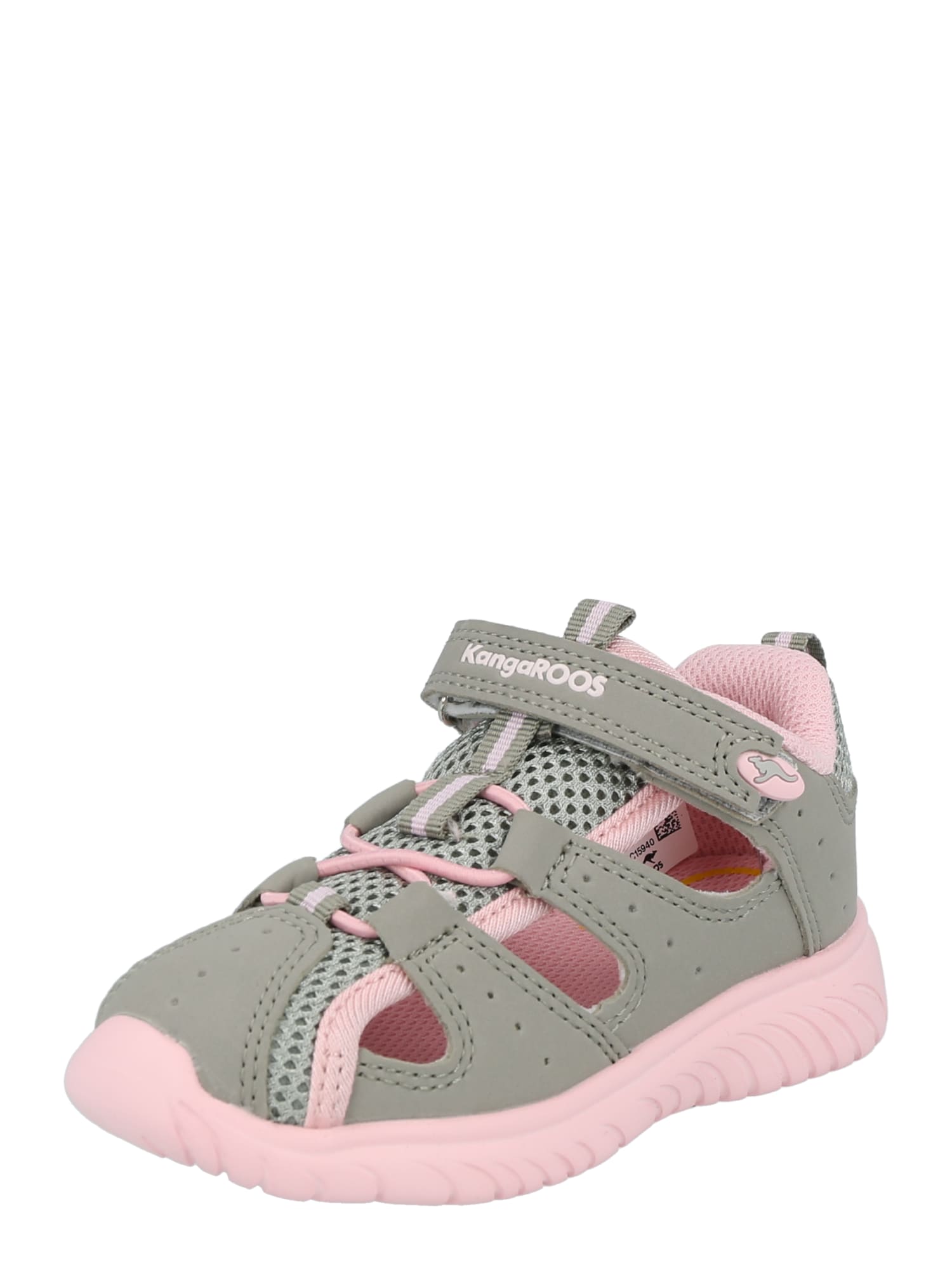 KangaROOS Nyitott cipők  bazaltszürke / világos-rózsaszín