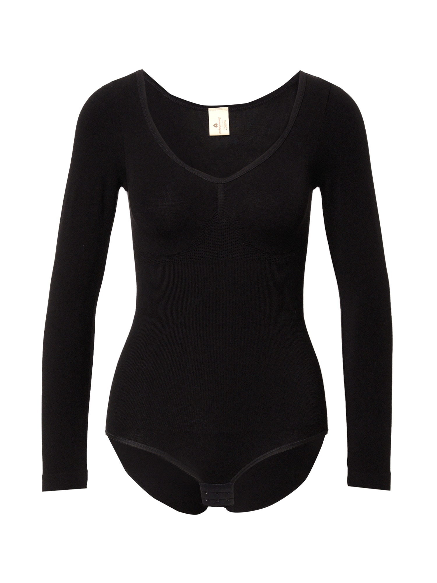 MAGIC Bodyfashion Body 'Longsleeve Bodysuit Bamboo'  fekete