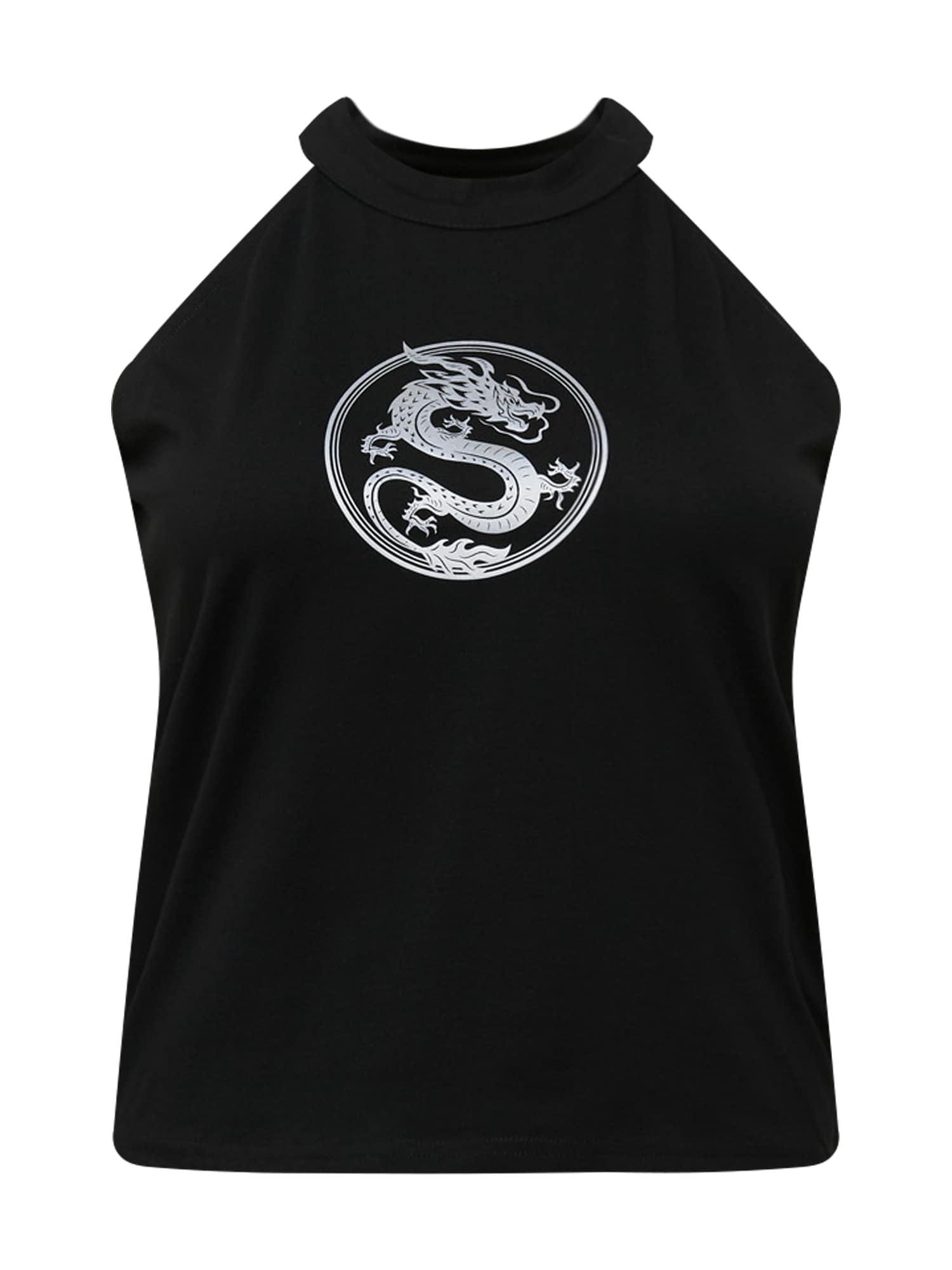 Merchcode Top 'Dragon'  fekete / fehér