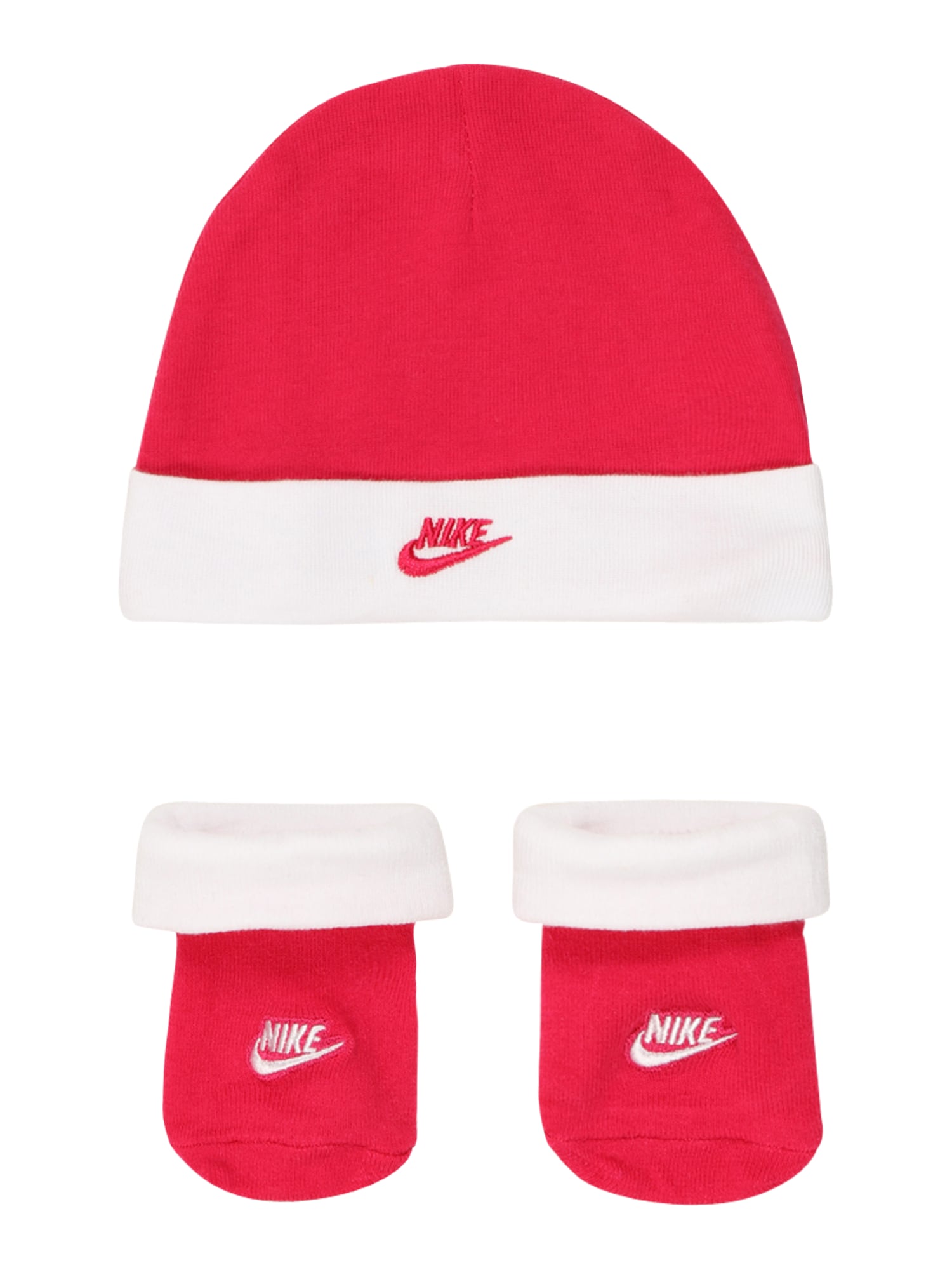 Nike Sportswear Fehérnemű szettek 'NIKE FUTURA HAT/BOOTIE 2PC'  fehér / rikító piros
