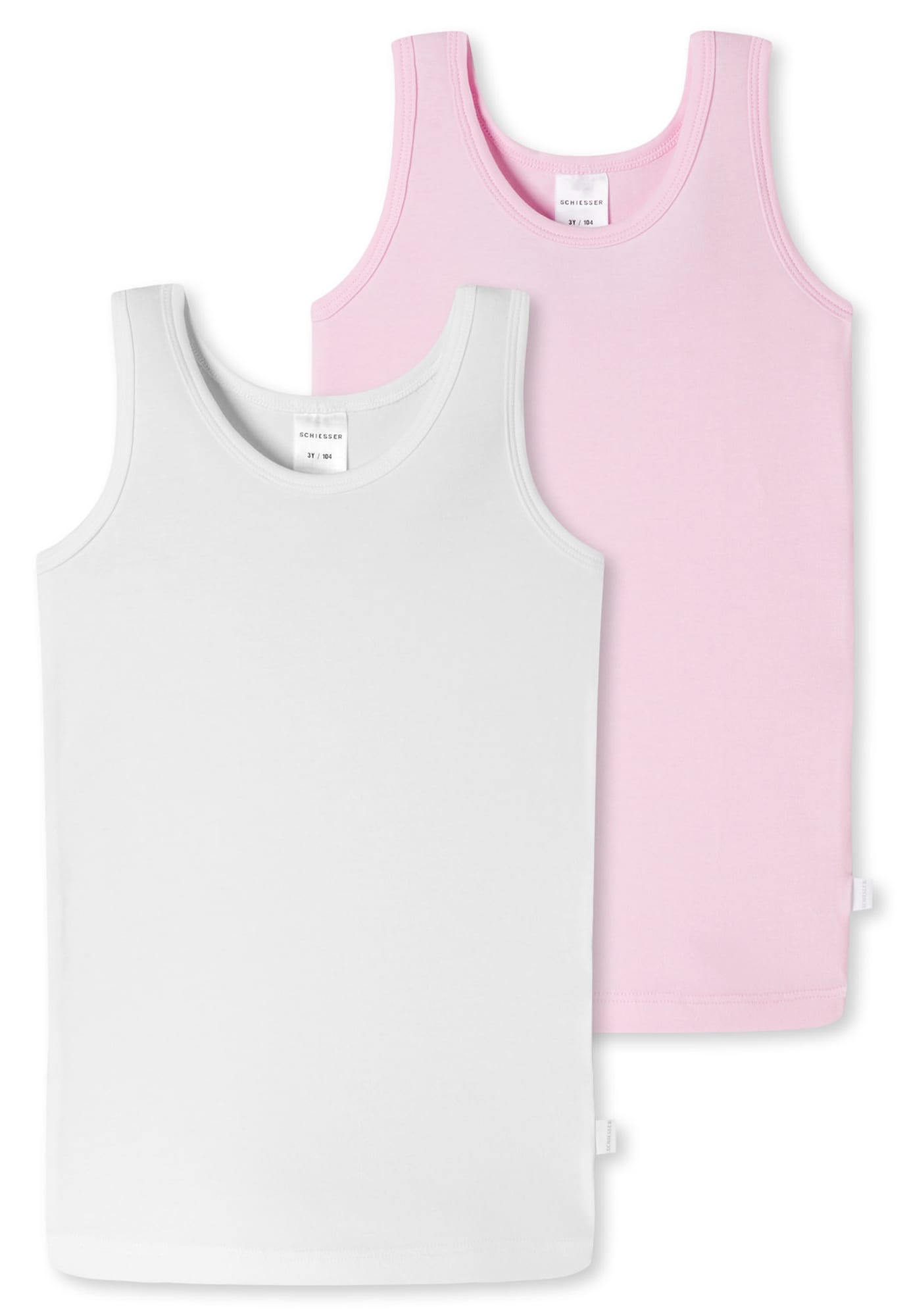 SCHIESSER Trikó és alsó póló  fehér / rózsaszín