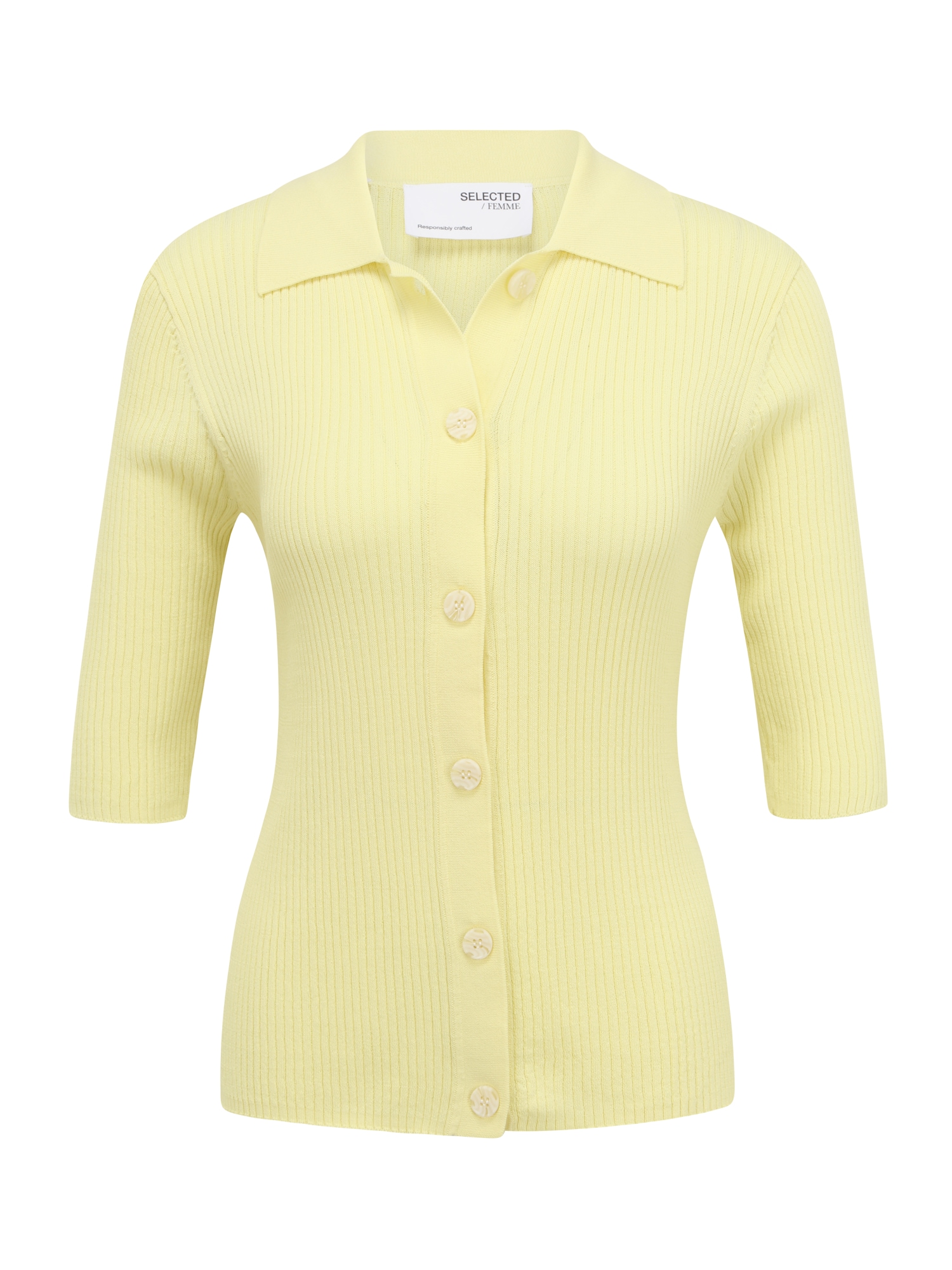 Selected Femme Petite Kardigán  pasztellsárga