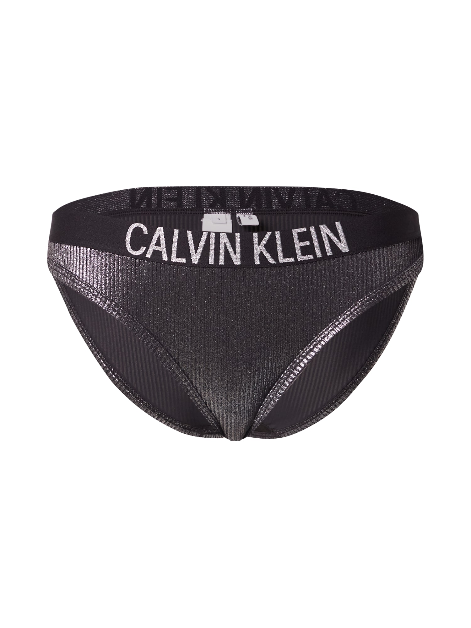 Calvin Klein Swimwear Bikini nadrágok  fekete / ezüst
