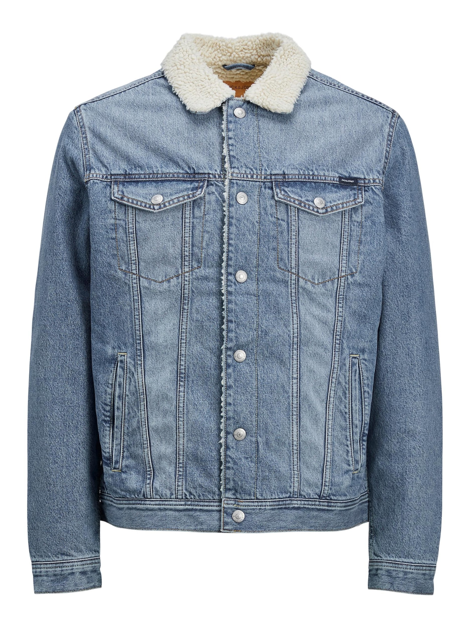 JACK & JONES Átmeneti dzseki  kék farmer / krém