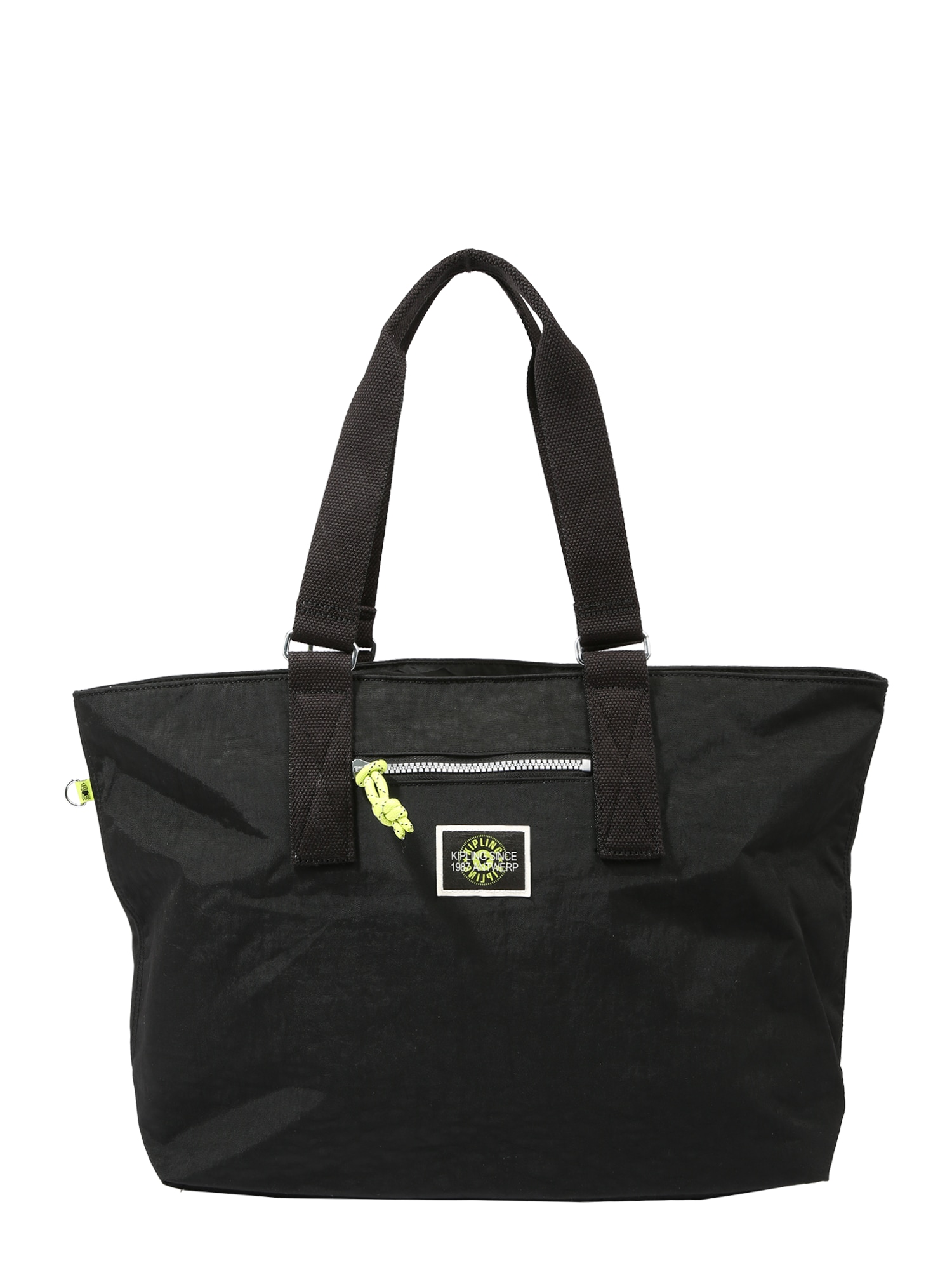 KIPLING Shopper táska 'Jodi'  fekete / neonzöld