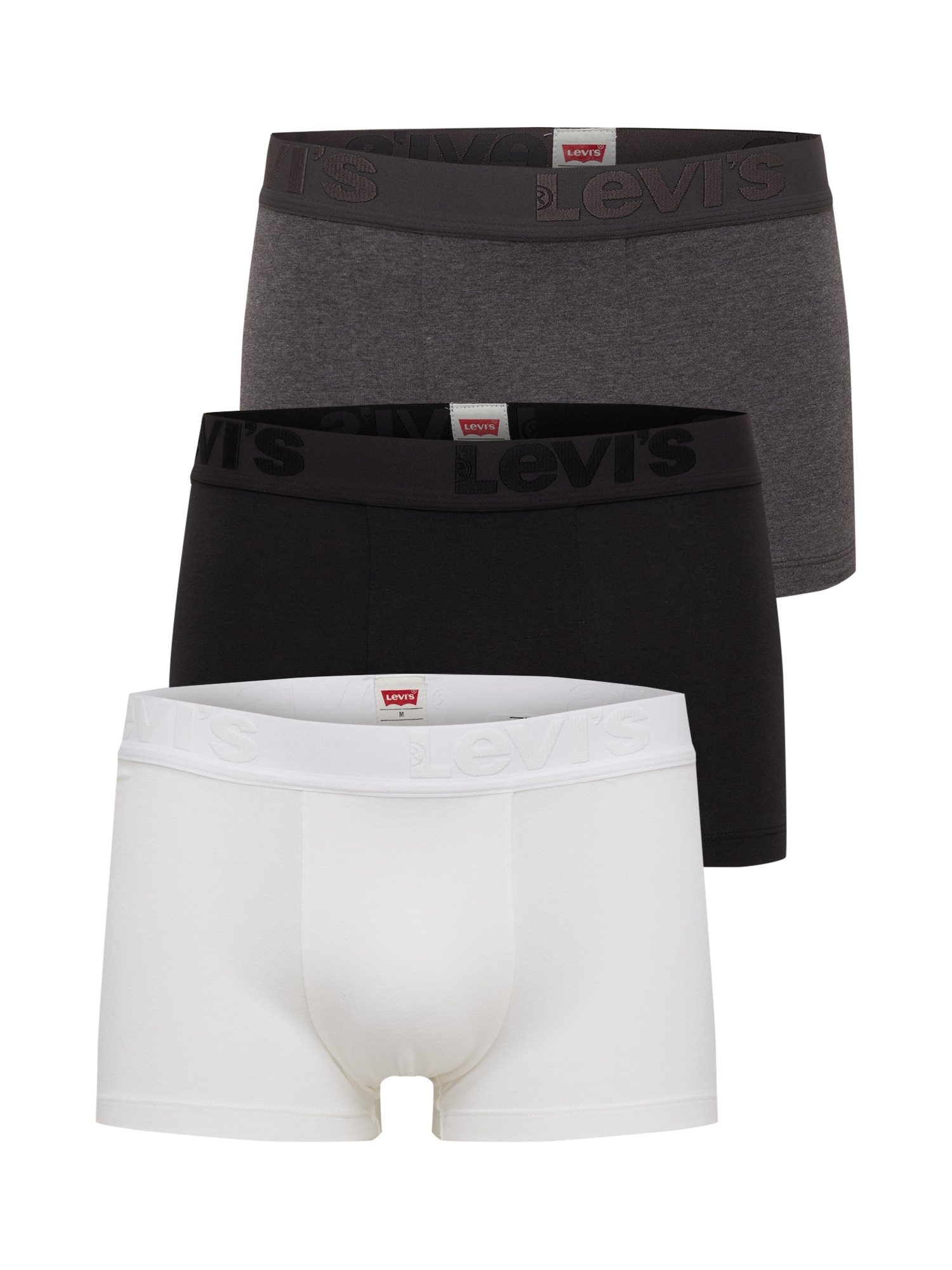 LEVI'S Boxeralsók  fekete / szürke / fehér