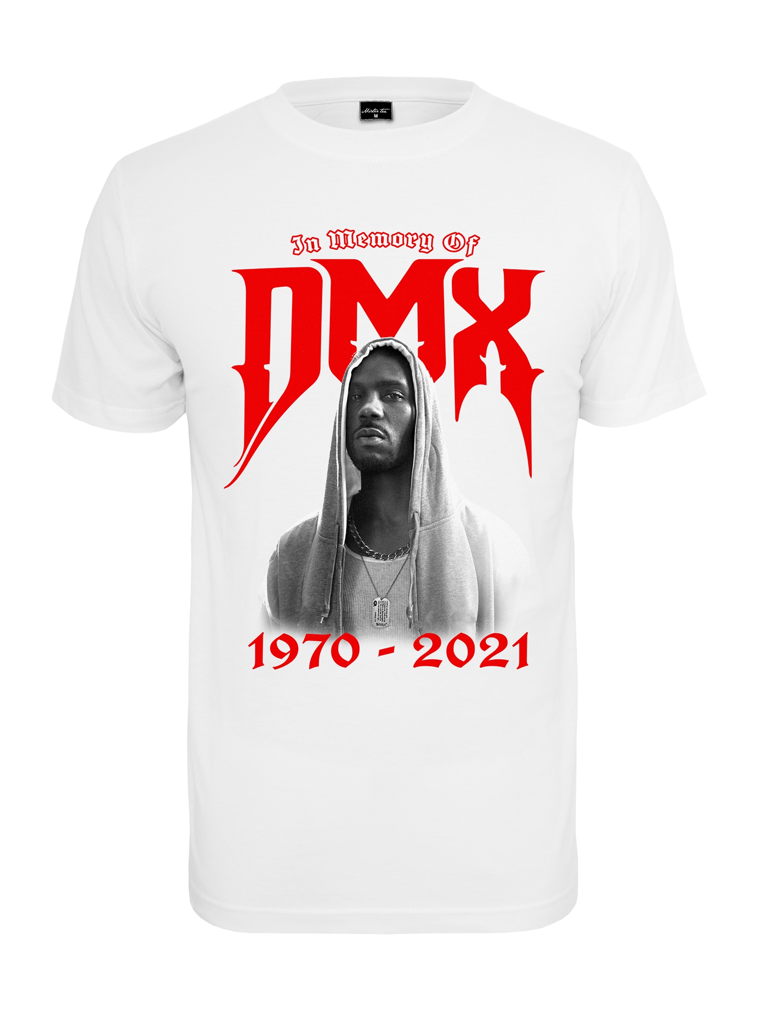 Mister Tee Póló 'DMX Memory'  fehér / fekete / piros