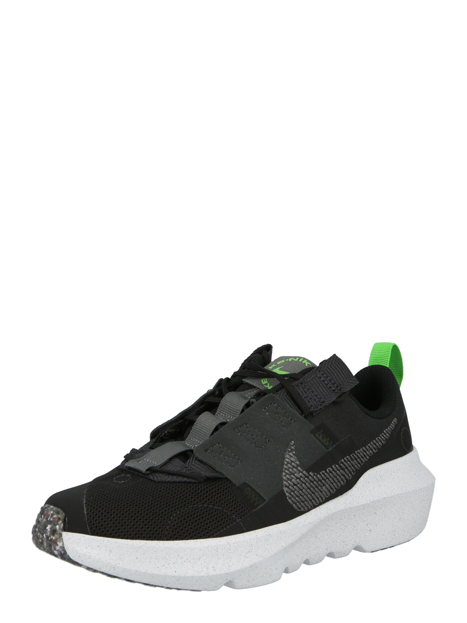 Nike Sportswear Sportcipő 'Crater Impact'  fekete / sötétszürke / neonzöld
