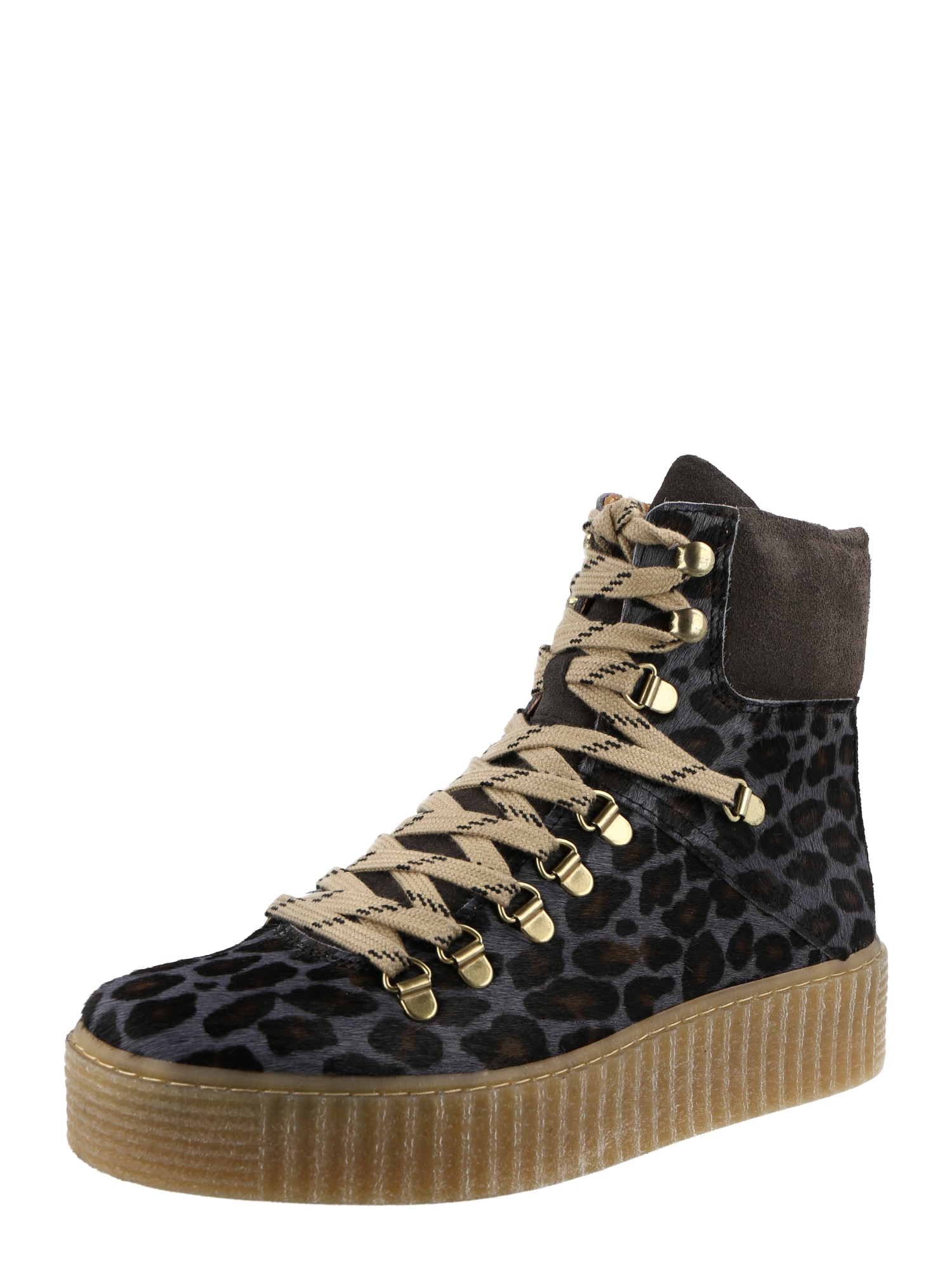 Shoe The Bear Fűzős rövid szárú csizmák  füstszürke / fekete / sötét barna / barna