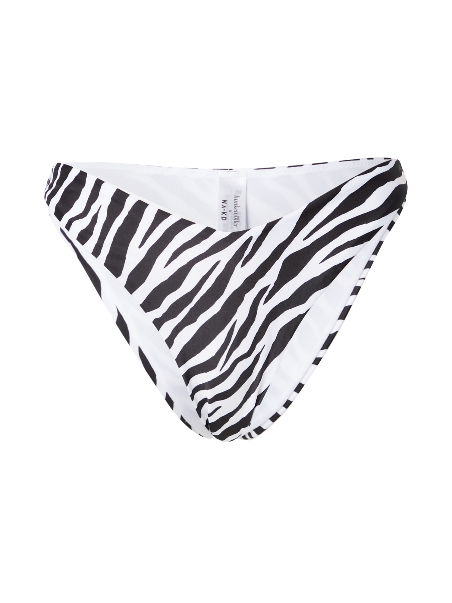 hunkemöller x NA-KD Bikini nadrágok 'Zebra'  fehér / fekete