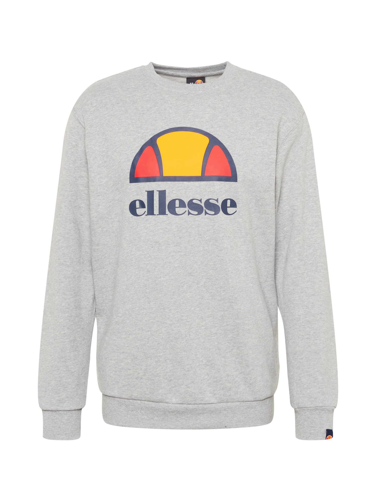 ELLESSE Tréning póló 'Perc'  szürke melír / tengerészkék / narancs / piros