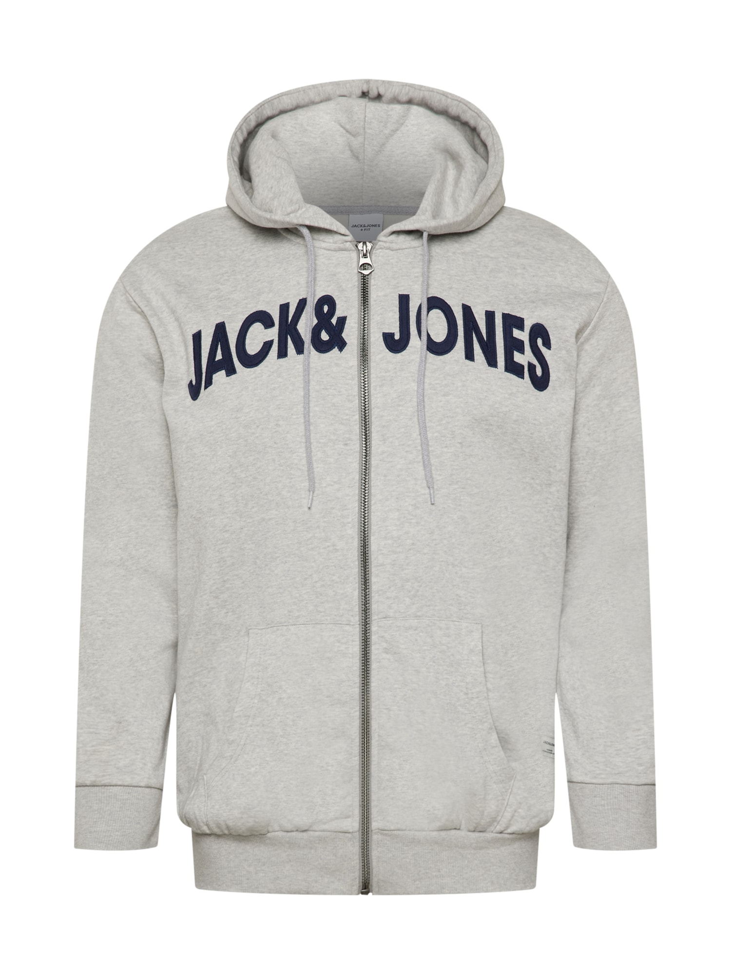 Jack & Jones Plus Tréning dzseki  világosszürke / tengerészkék