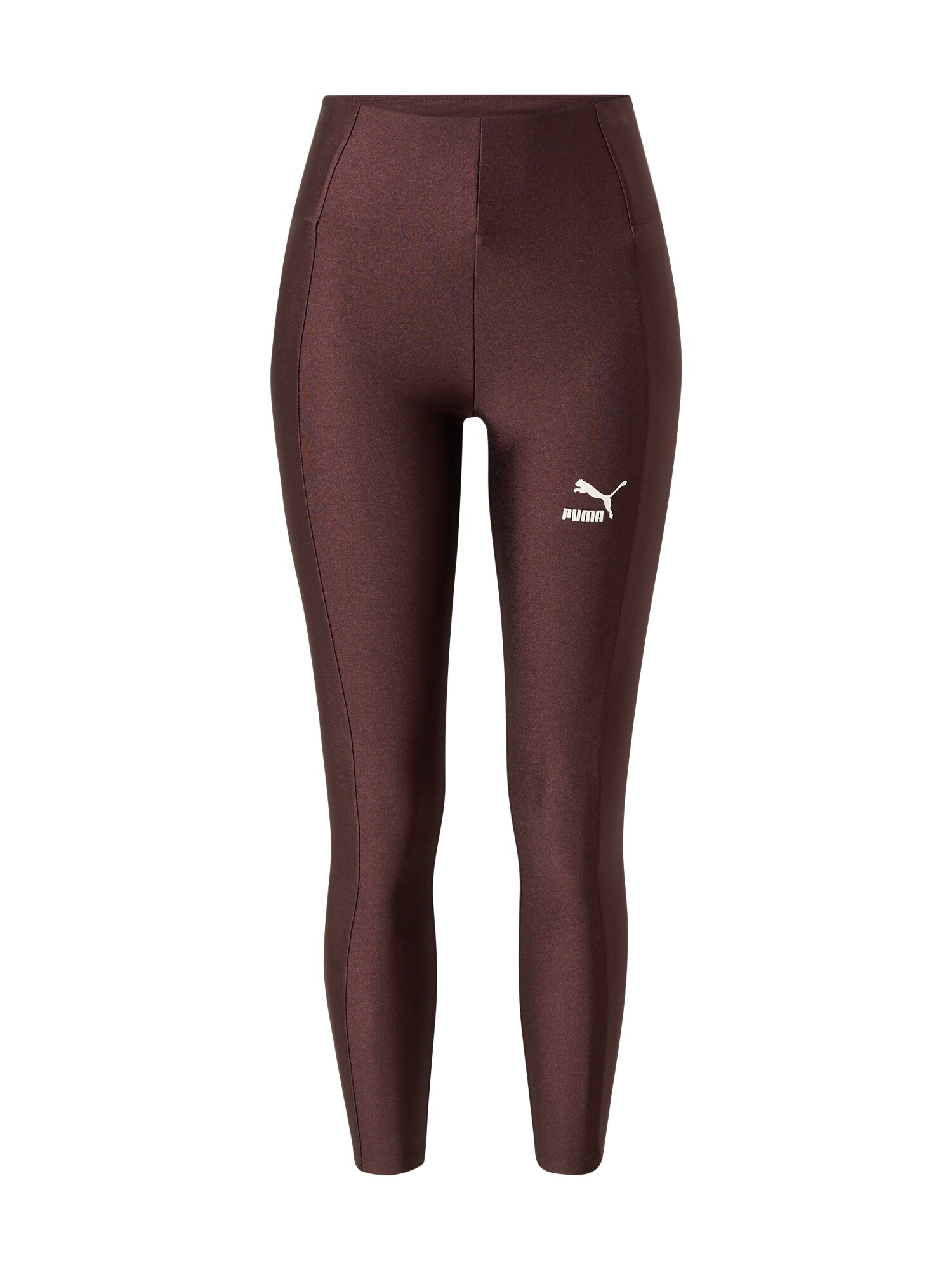 PUMA Leggings  sötét barna / fehér