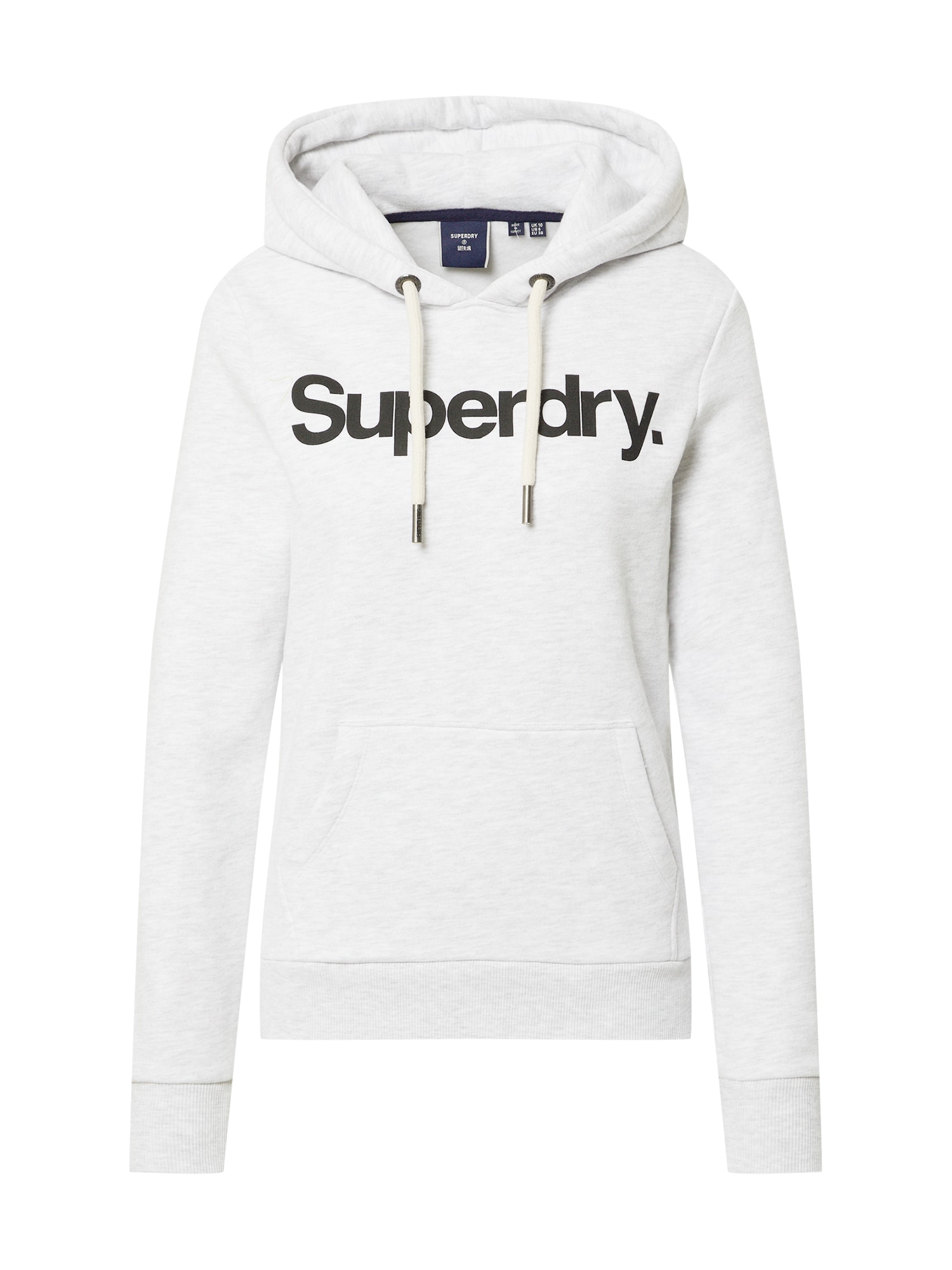 Superdry Tréning póló  fekete / fehér melír