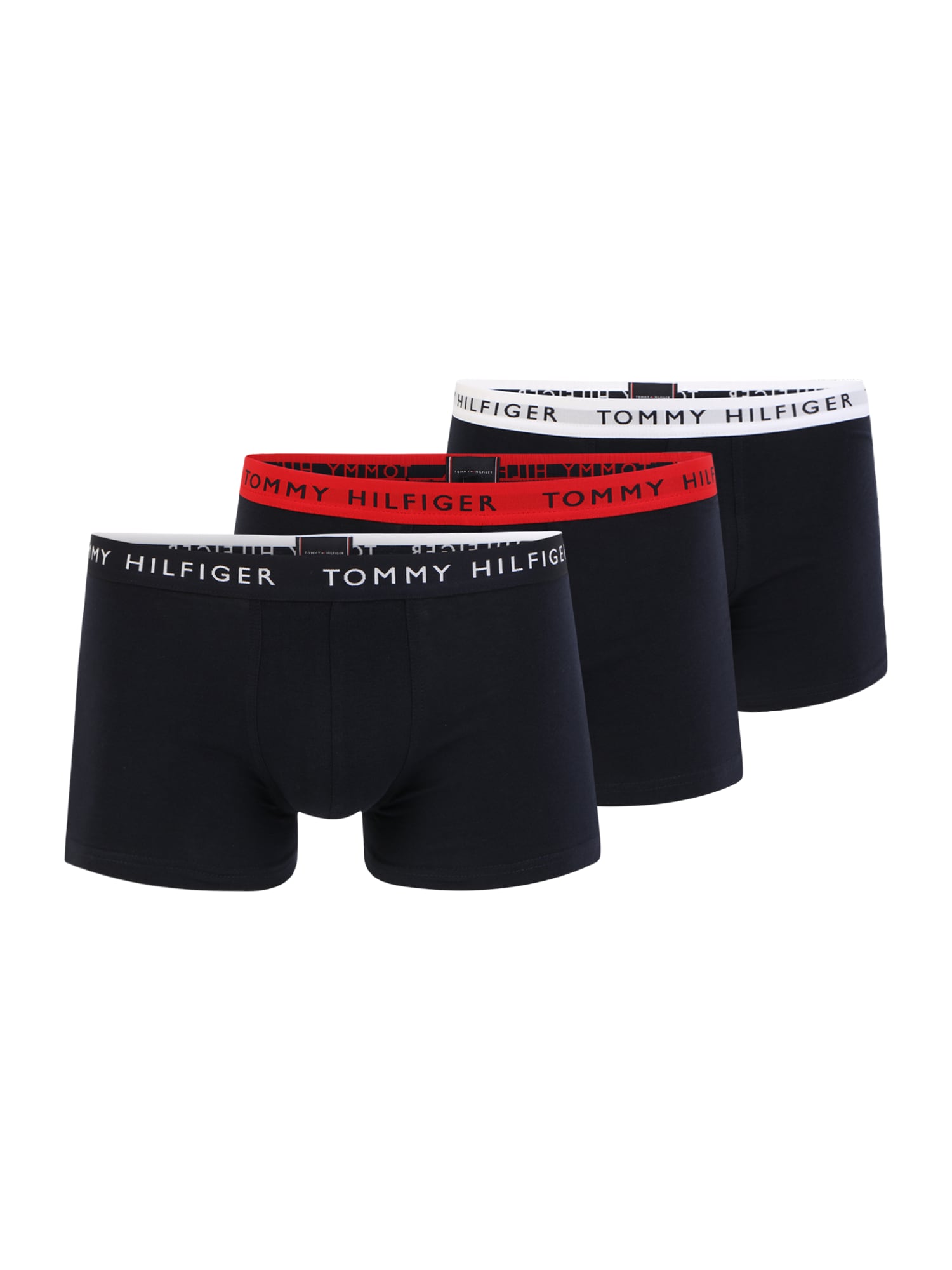 TOMMY HILFIGER Boxeralsók  fehér / piros / világosszürke / tengerészkék