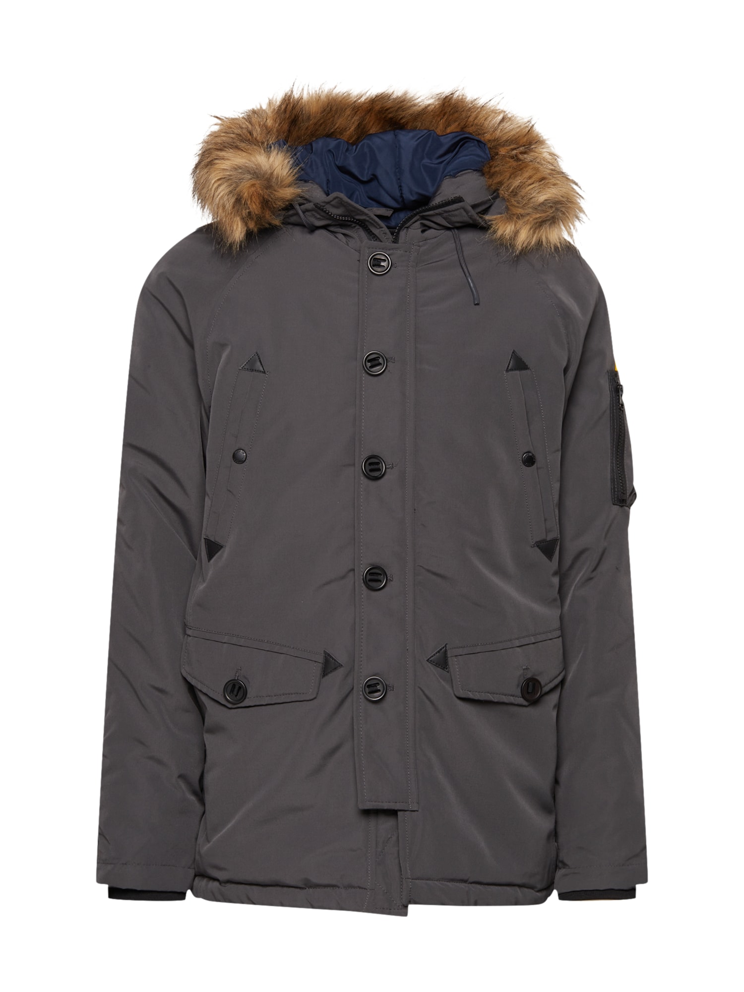 INDICODE JEANS Téli parka  sötétszürke