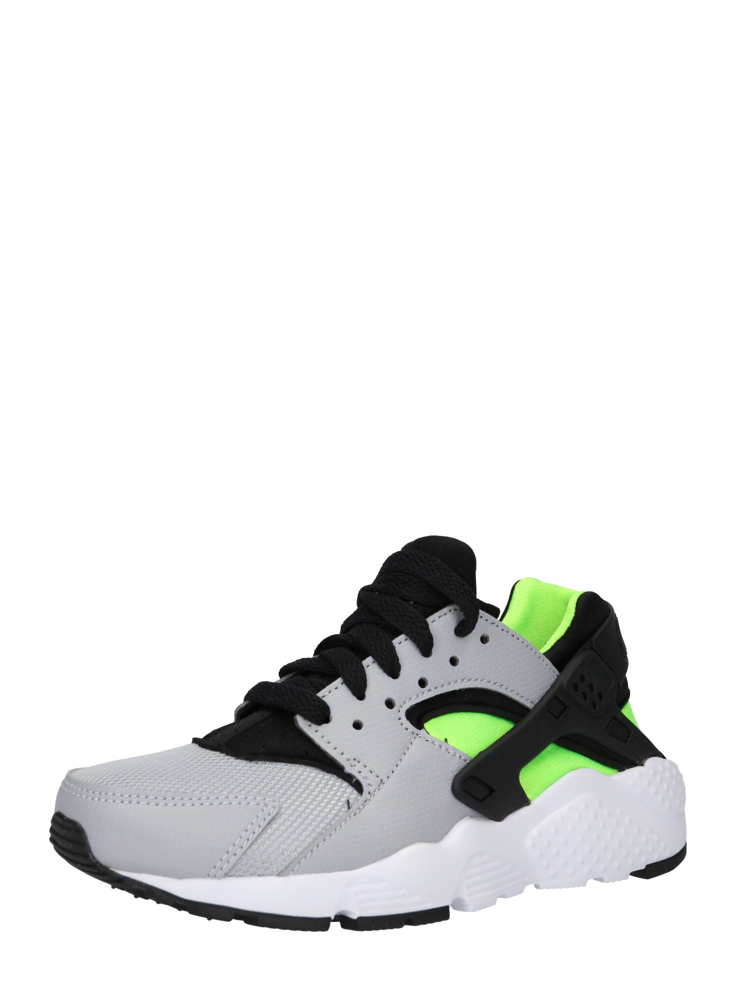 Nike Sportswear Sportcipő 'Huarache Run'  szürke / fekete / neonzöld