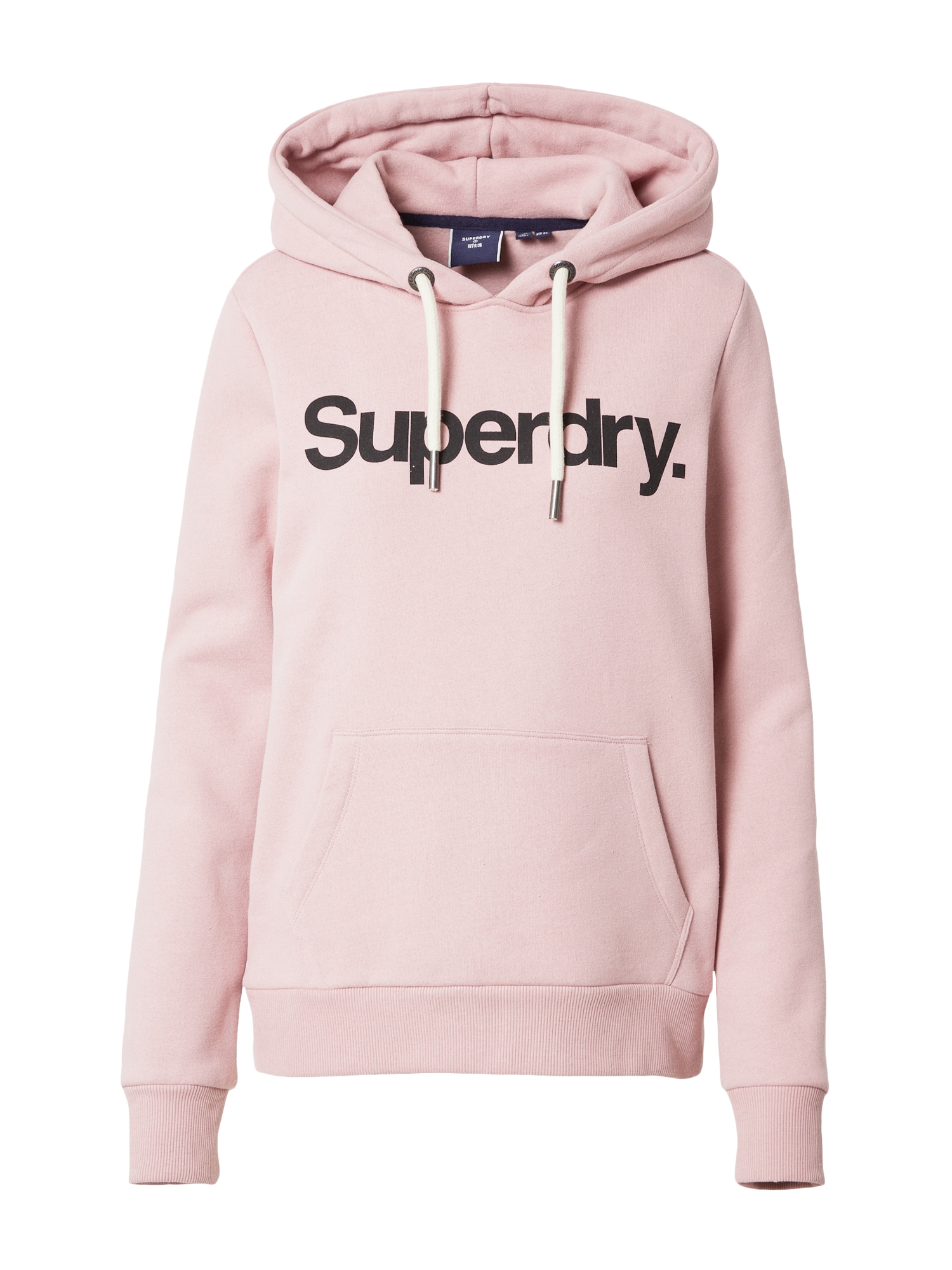 Superdry Tréning póló  rózsaszín / fekete