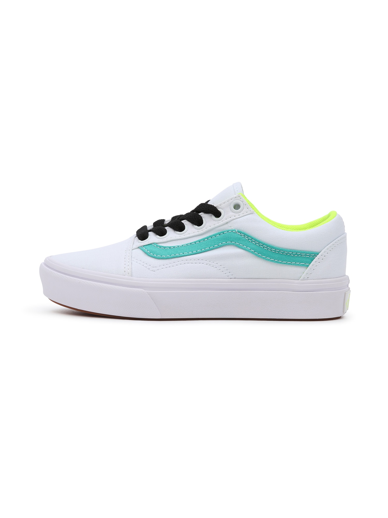 VANS Rövid szárú edzőcipők 'Comfy Cush'  fehér / azúr / fekete / neonzöld