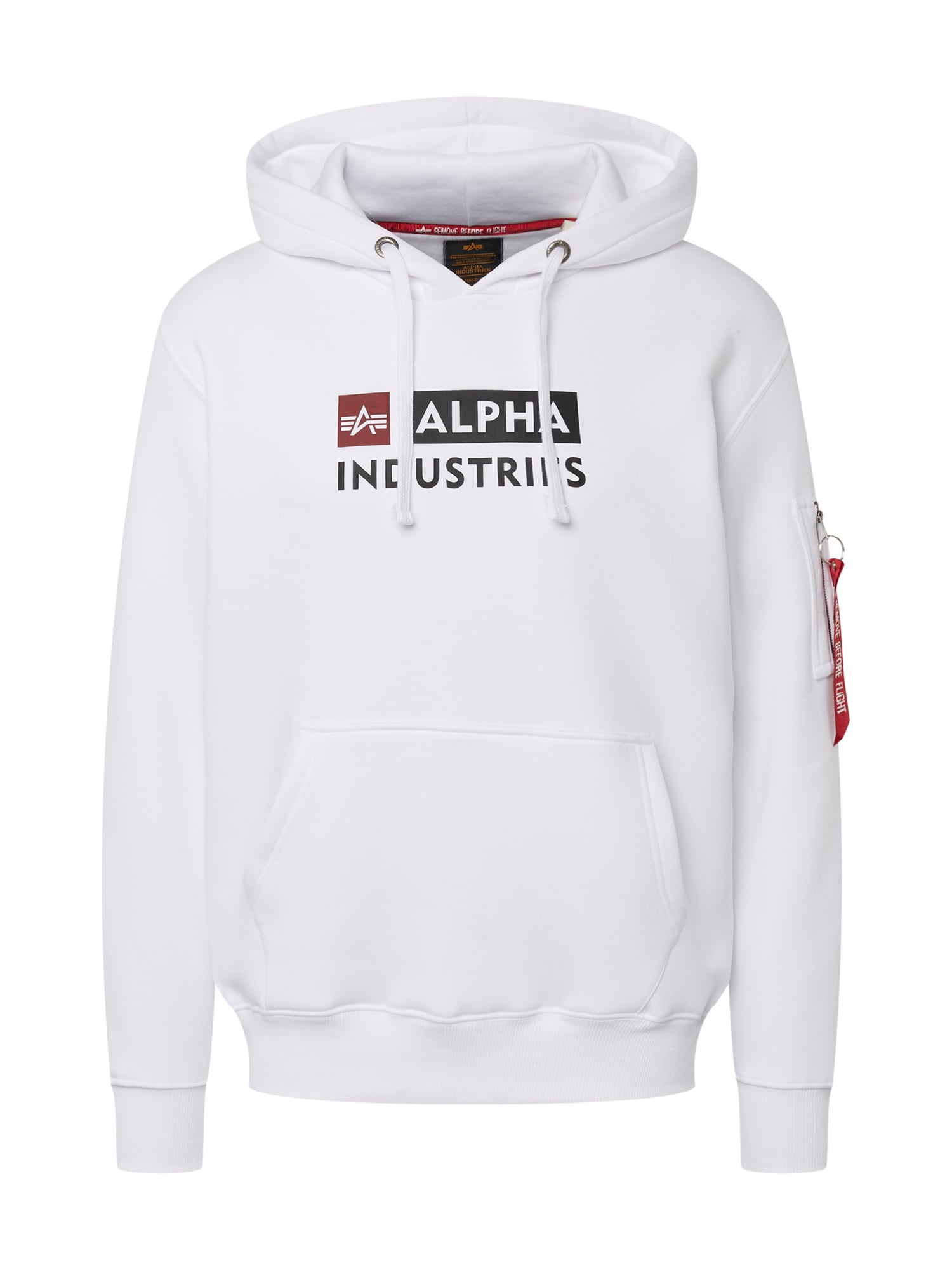 ALPHA INDUSTRIES Tréning póló  fehér / piros / fekete