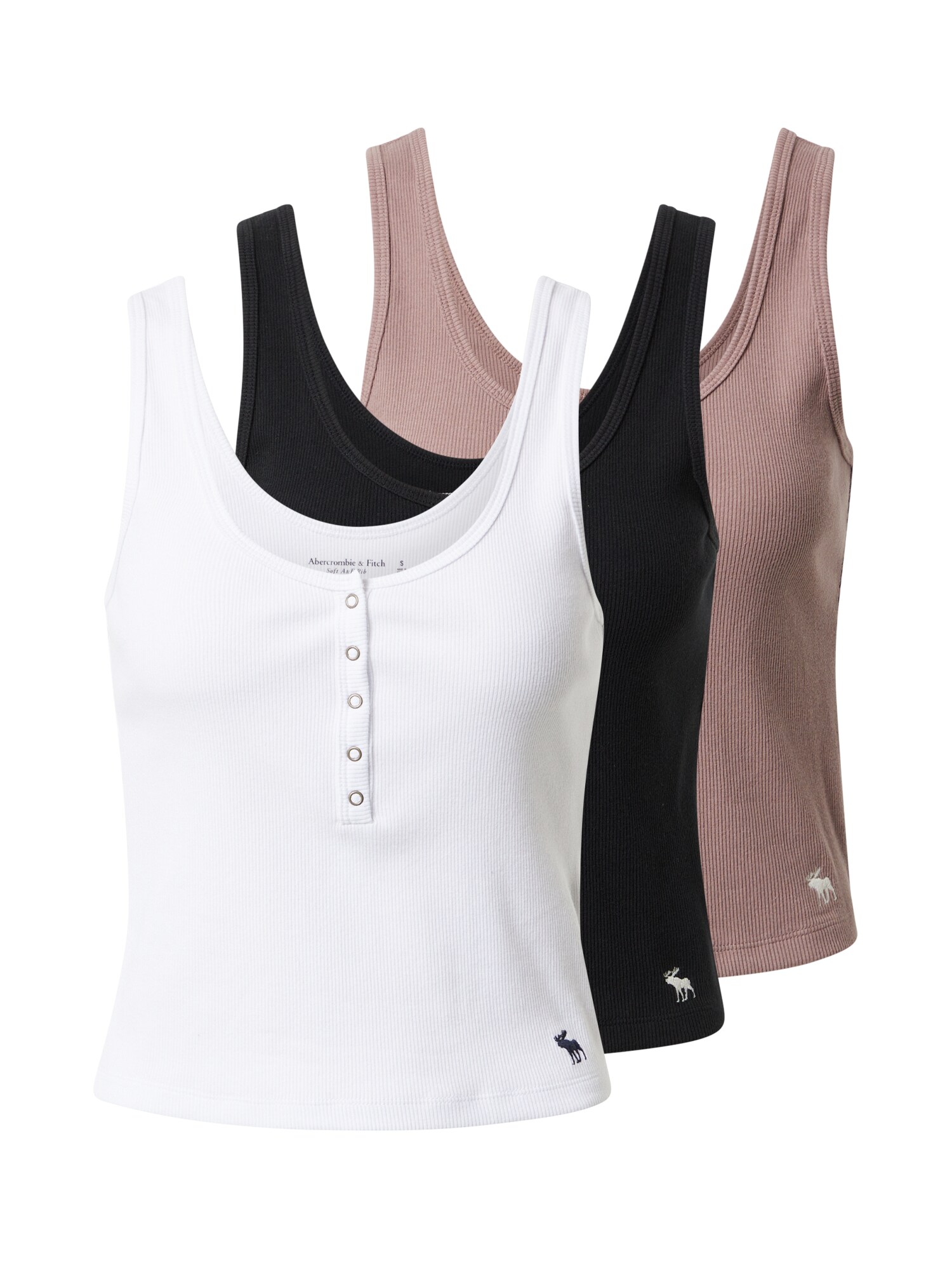 Abercrombie & Fitch Top  fehér / fekete / barna