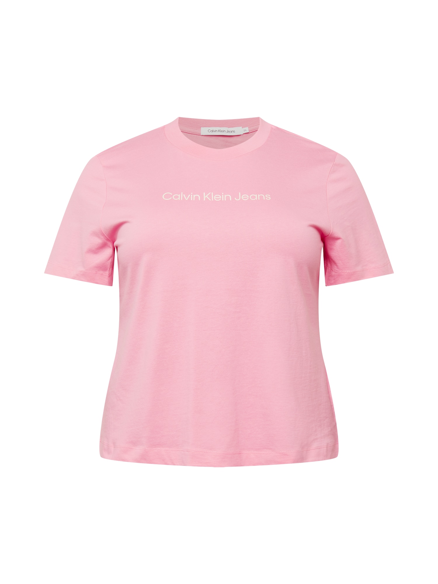 Calvin Klein Jeans Curve Póló  rózsaszín / fehér