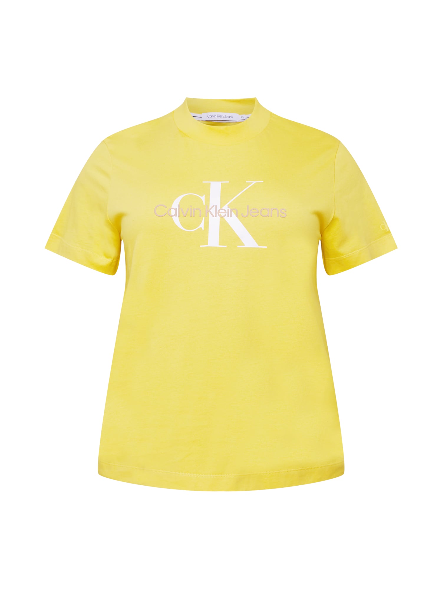Calvin Klein Jeans Curve Póló  sárga / fehér / púder