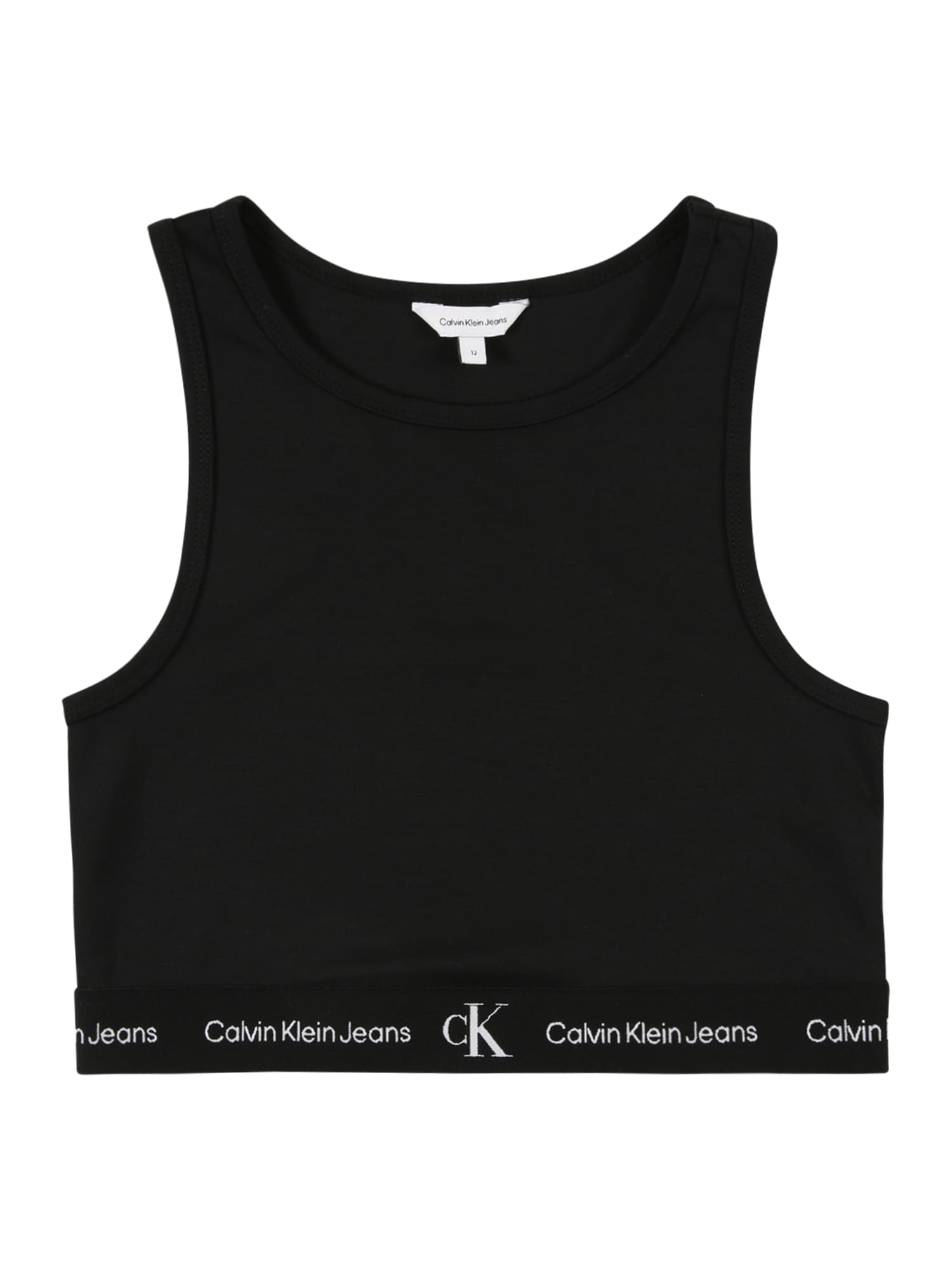 Calvin Klein Jeans Top 'Punto'  fekete / fehér